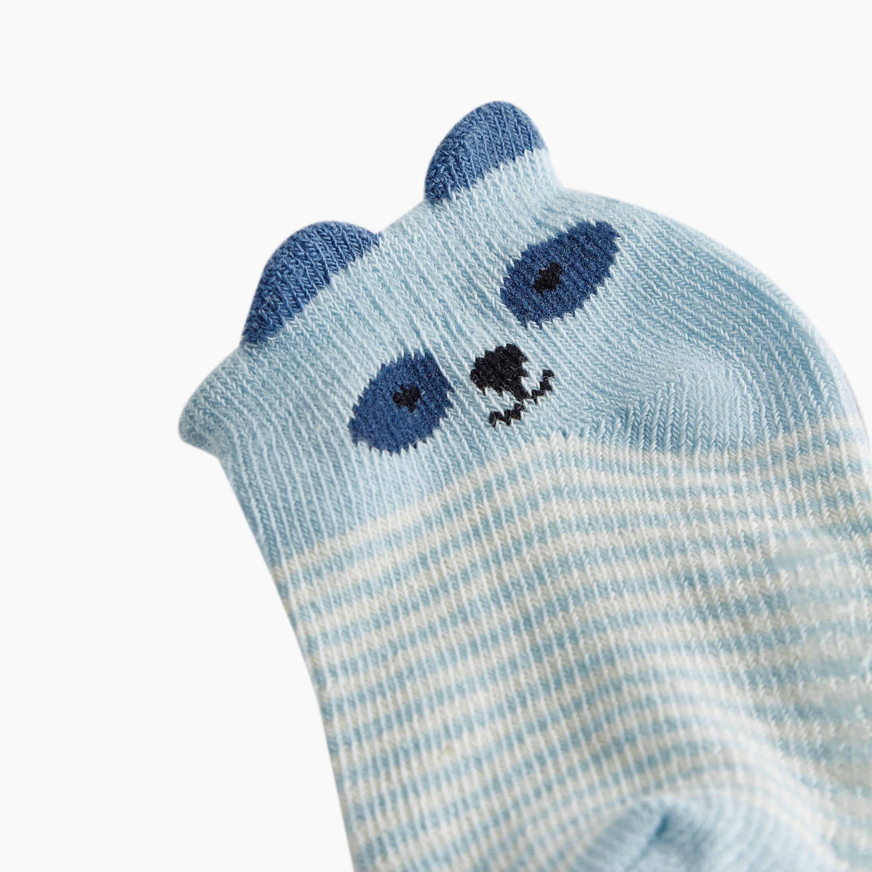 Barefeet Assorted Non Terry Ankle Length Socks - Set of 5-baby-girls-accessories-socks-image-3