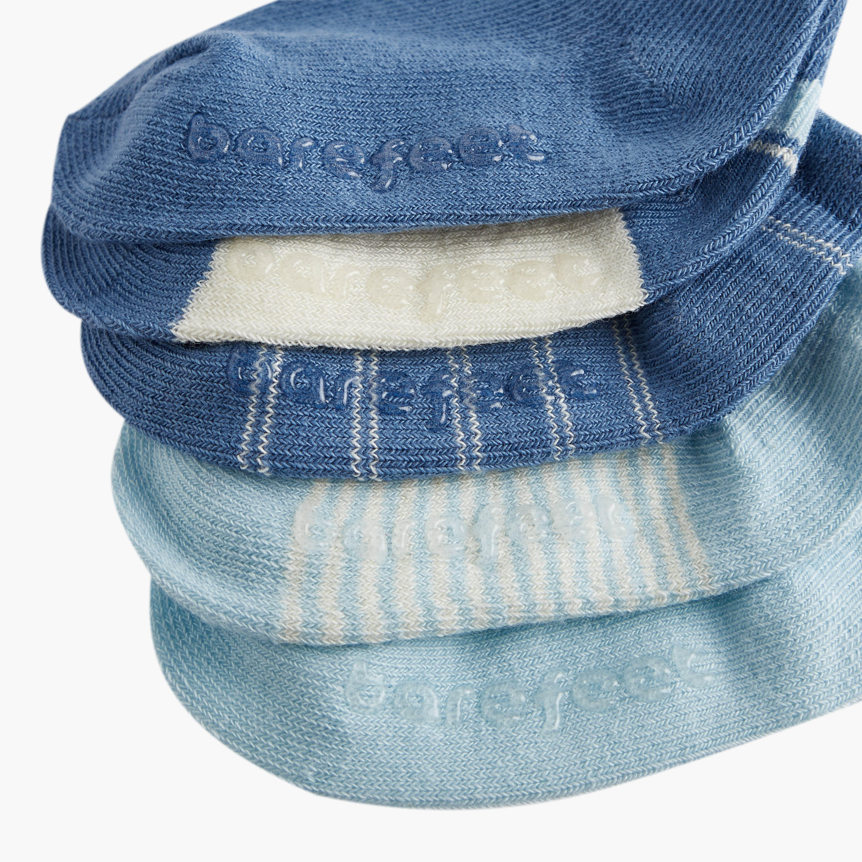 Barefeet Assorted Non Terry Ankle Length Socks - Set of 5-baby-girls-accessories-socks-image-4