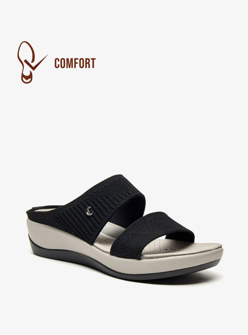 Le Confort Mesh Slip-On Strap Sandals with Flatform Heels-women-shoes-sandals-heeled-image-1