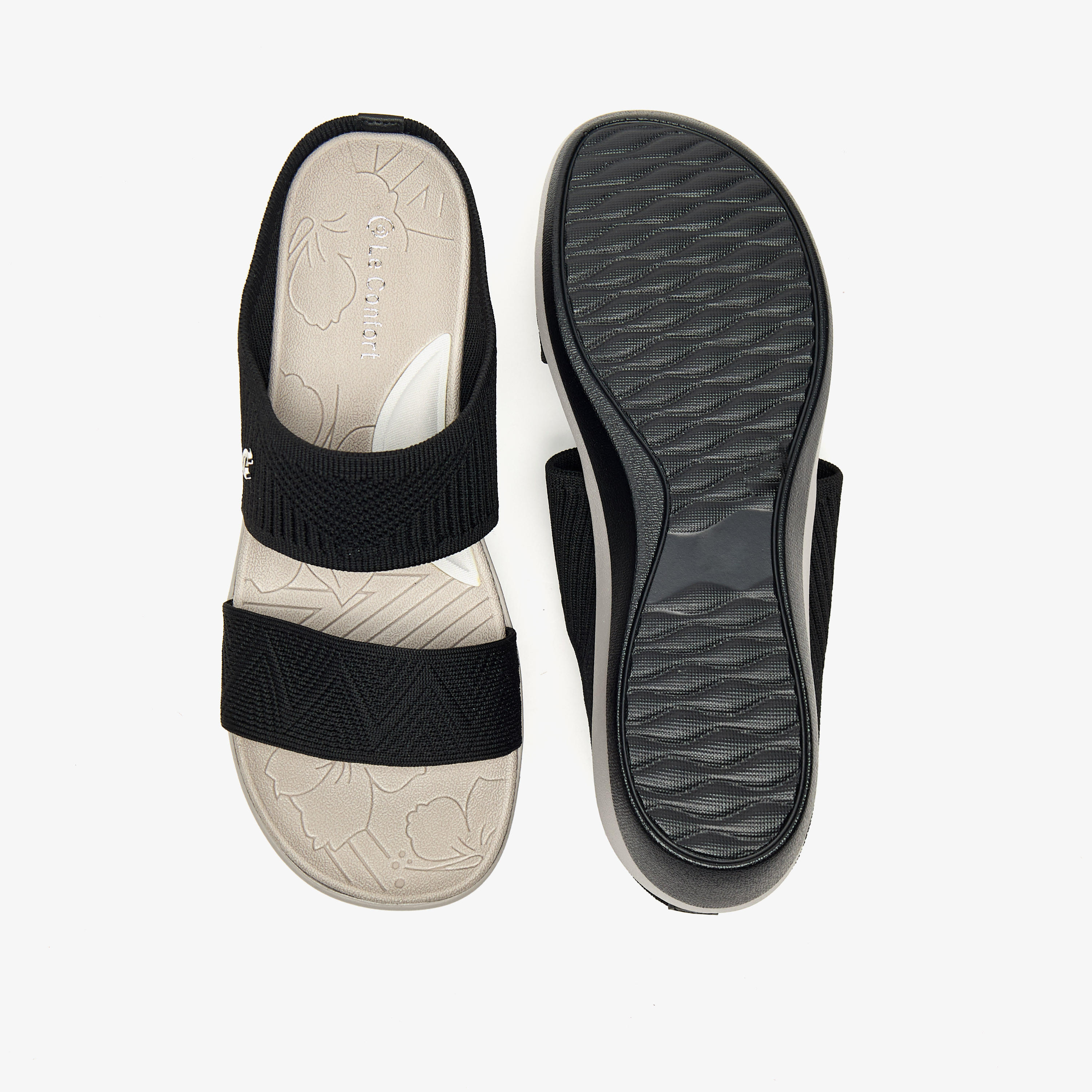 Le Confort Mesh Slip-On Strap Sandals with Flatform Heels-women-shoes-sandals-heeled-image-4