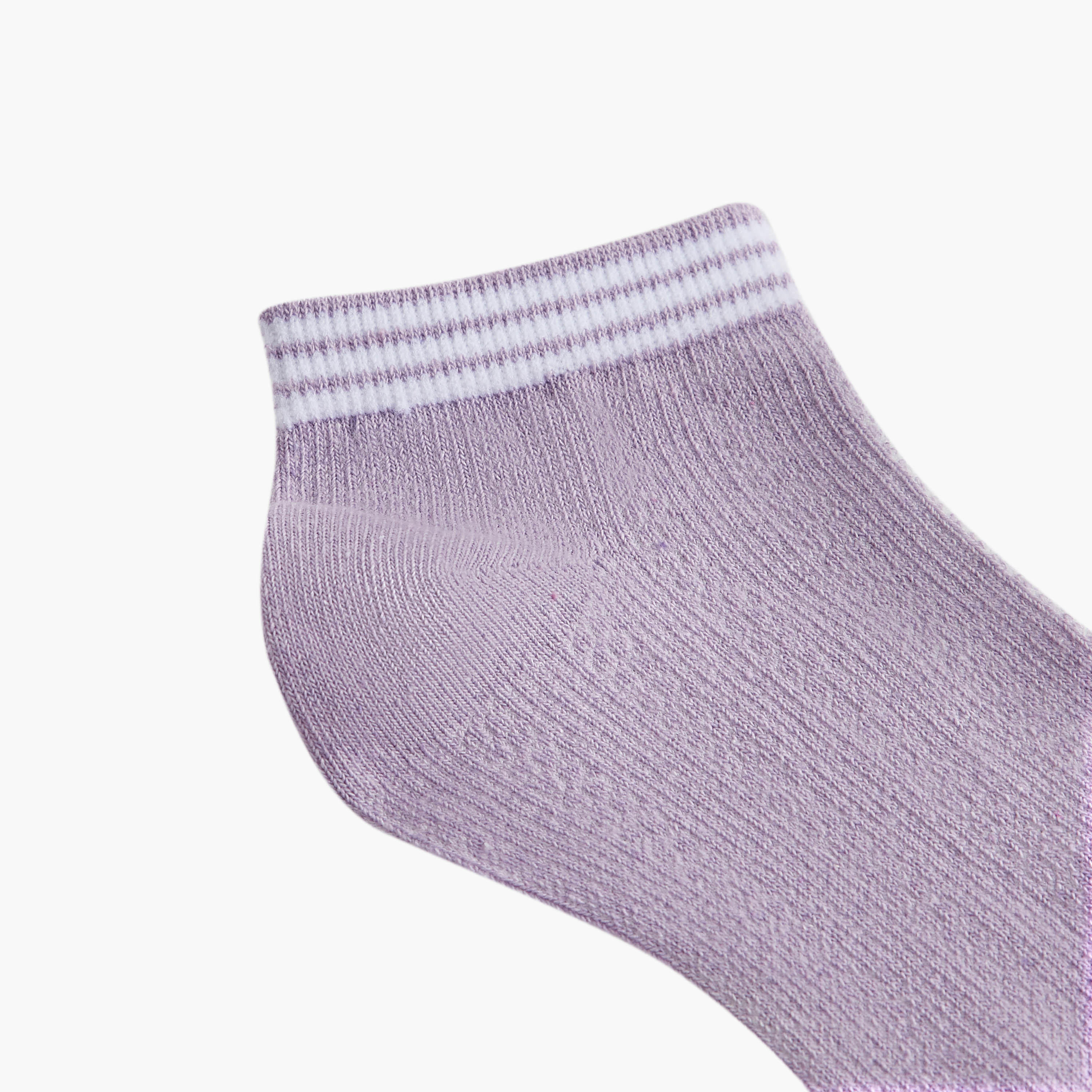 Flora Bella Textured Ankle Length Socks - Set of 5-women-socksandstockings-image-5