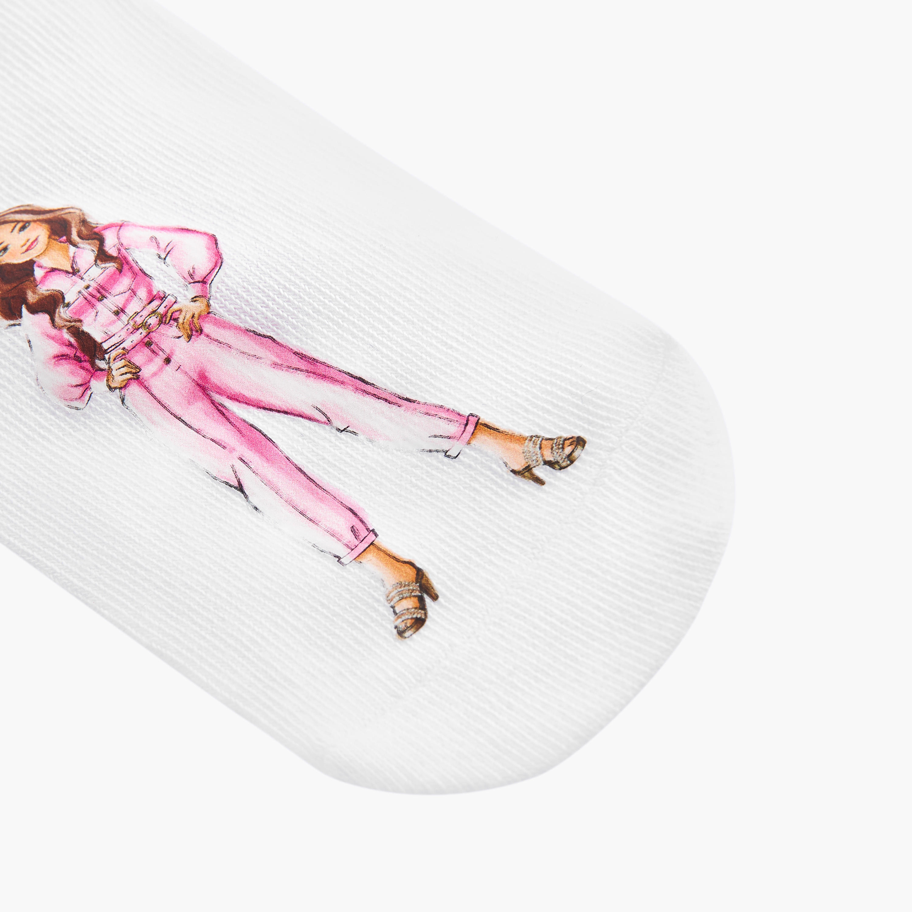 Barbie Printed Ankle Length Socks - Set of 5-girls-accessories-socks-image-5