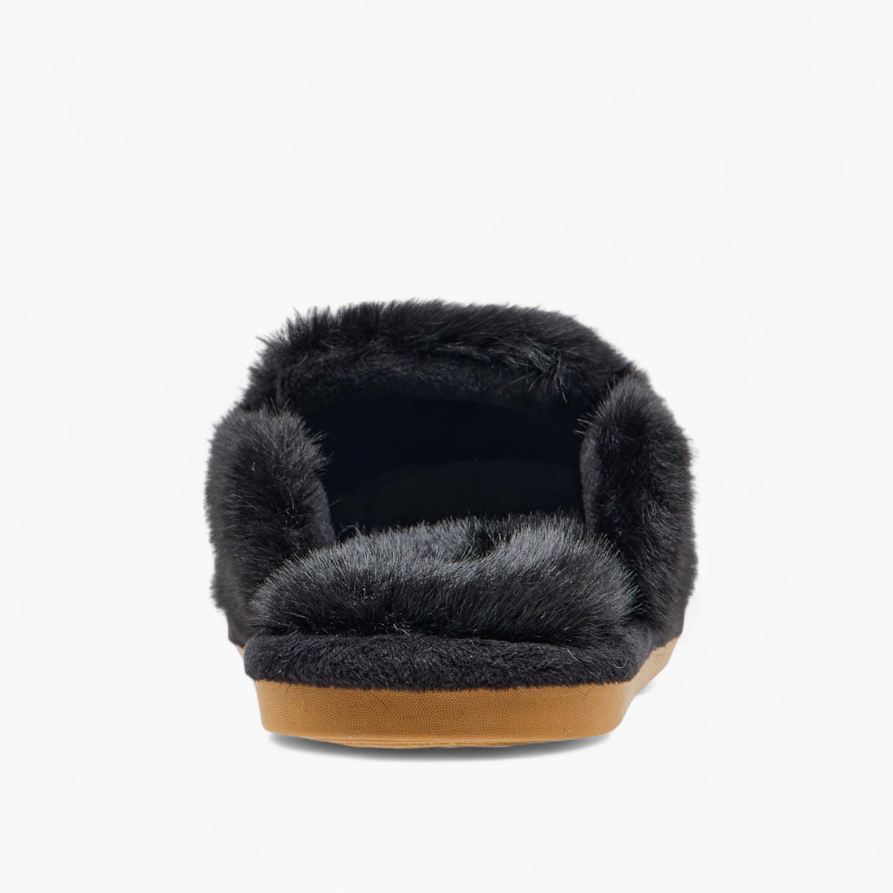 Le Confort Bow Embellished Faux Fur Bedroom Mules-women-shoes-bedroomslippers-image-4