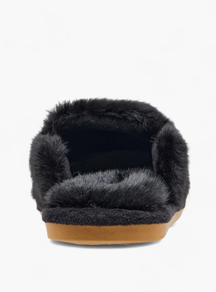Le Confort Bow Embellished Faux Fur Bedroom Mules-women-shoes-bedroomslippers-image-4