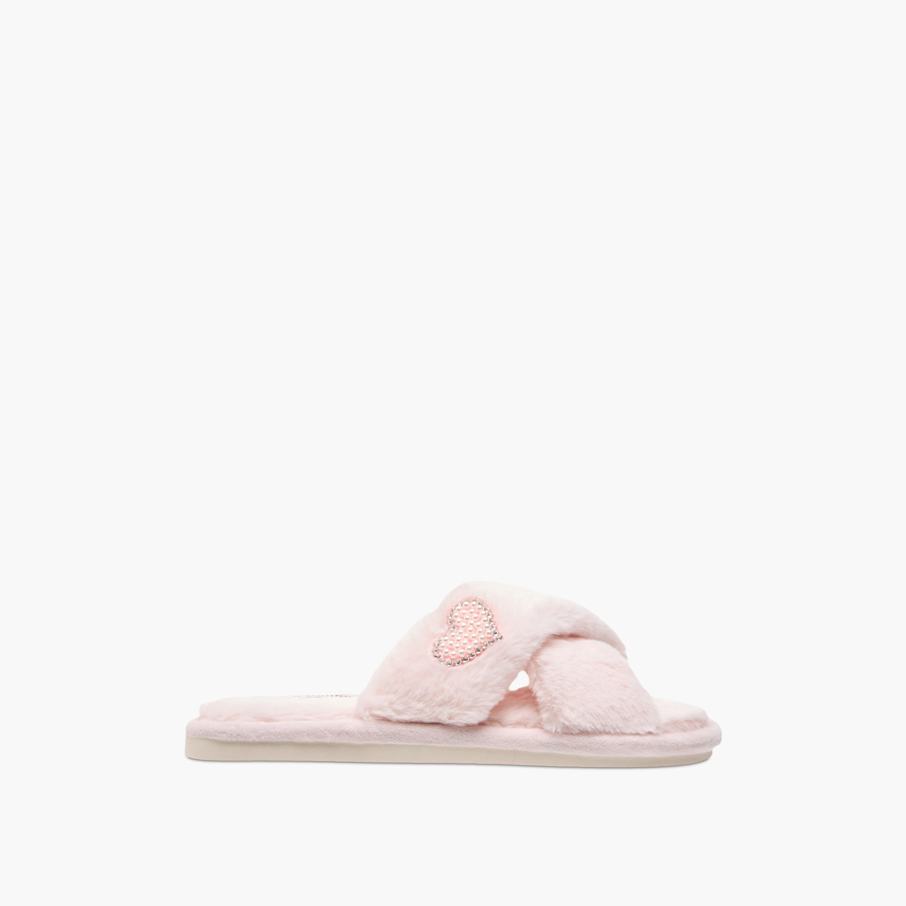 Le Confort Faux Fur Cross Strap Bedroom Slides-women-shoes-flipflopsandslides-image-2