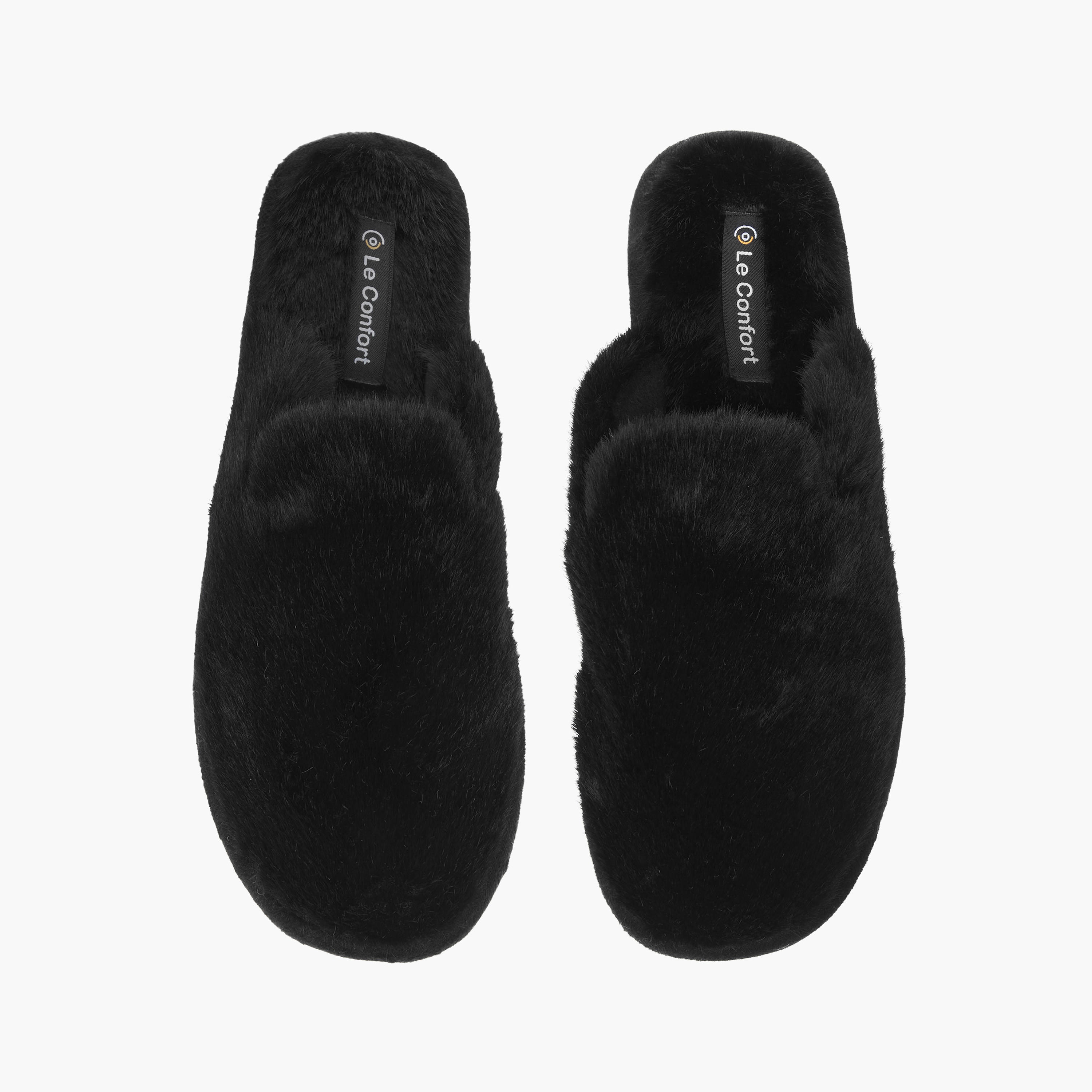 Le Confort Fur Textured Slip-On Bedroom Mules-women-shoes-flipflopsandslides-image-1