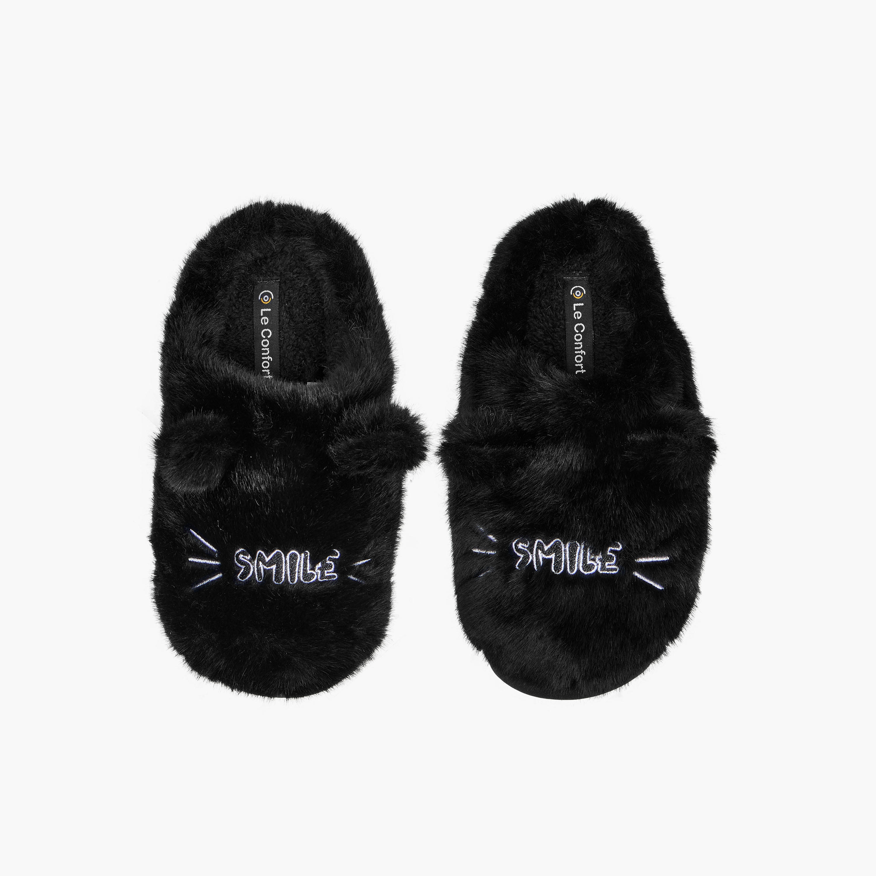 Le Confort Ear Applique Faux Fur Bedroom Slippers-women-shoes-bedroomslippers-image-1