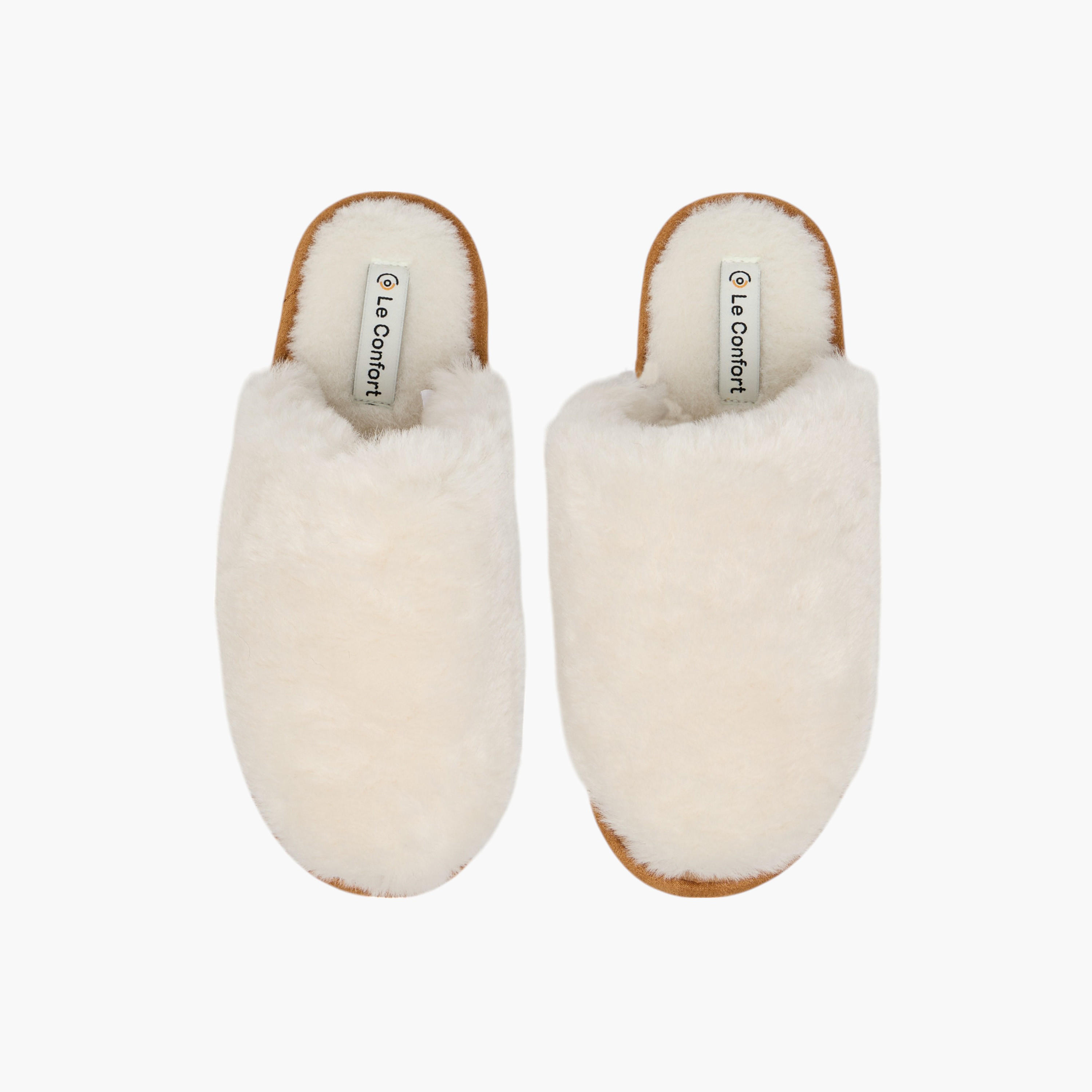 Le Confort Faux Fur Textured Bedroom Mules-women-shoes-bedroomslippers-image-1