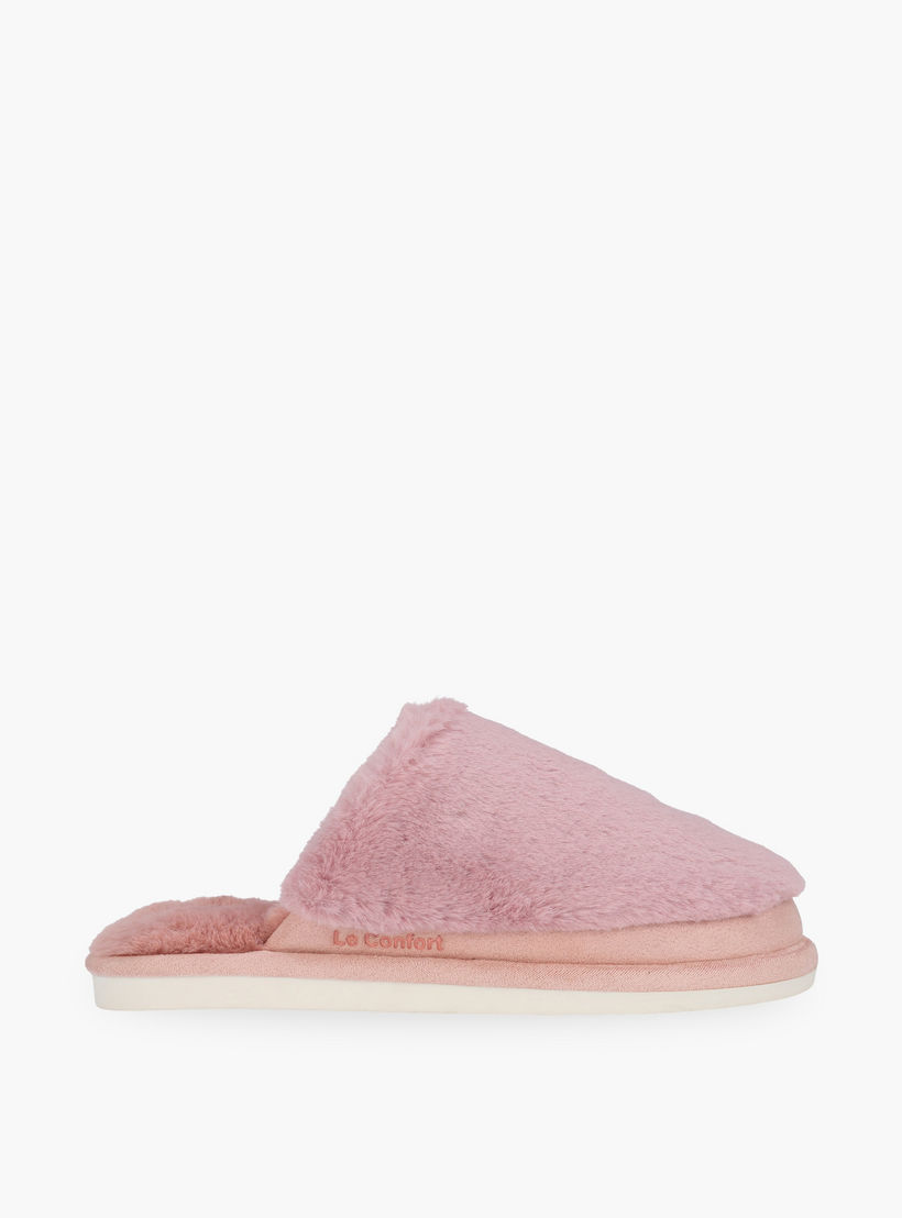 حذاء ميول فرو صناعي للمنزل بملمس بارز للنساء من لو كونفورت-women-shoes-bedroomslippers-image-2