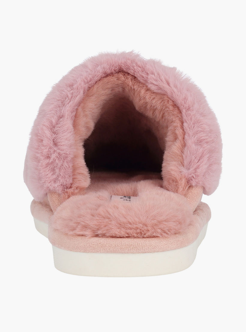 حذاء ميول فرو صناعي للمنزل بملمس بارز للنساء من لو كونفورت-women-shoes-bedroomslippers-image-4