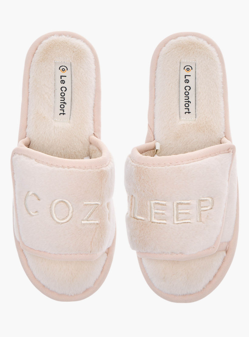 Le Confort Embroidered Slip-On Bedroom Slippers-women-shoes-flipflopsandslides-image-1