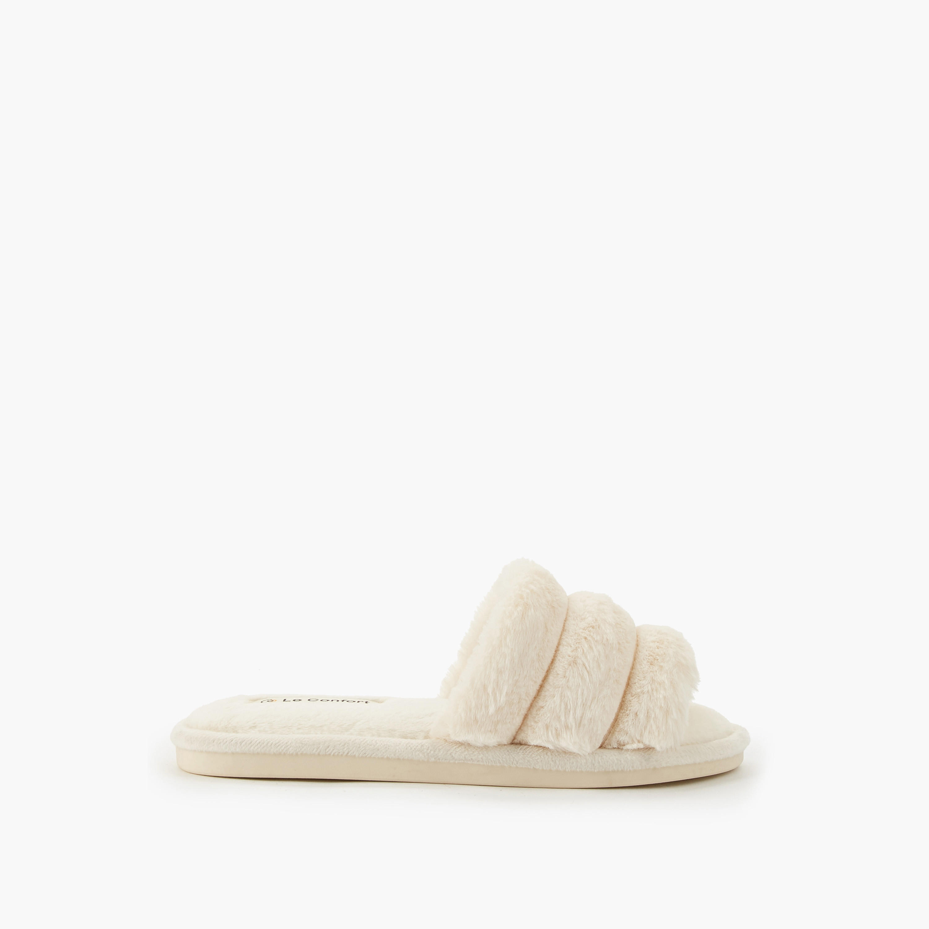Le Confort Women Faux Fur Bedroom Slippers-women-shoes-flipflopsandslides-image-2