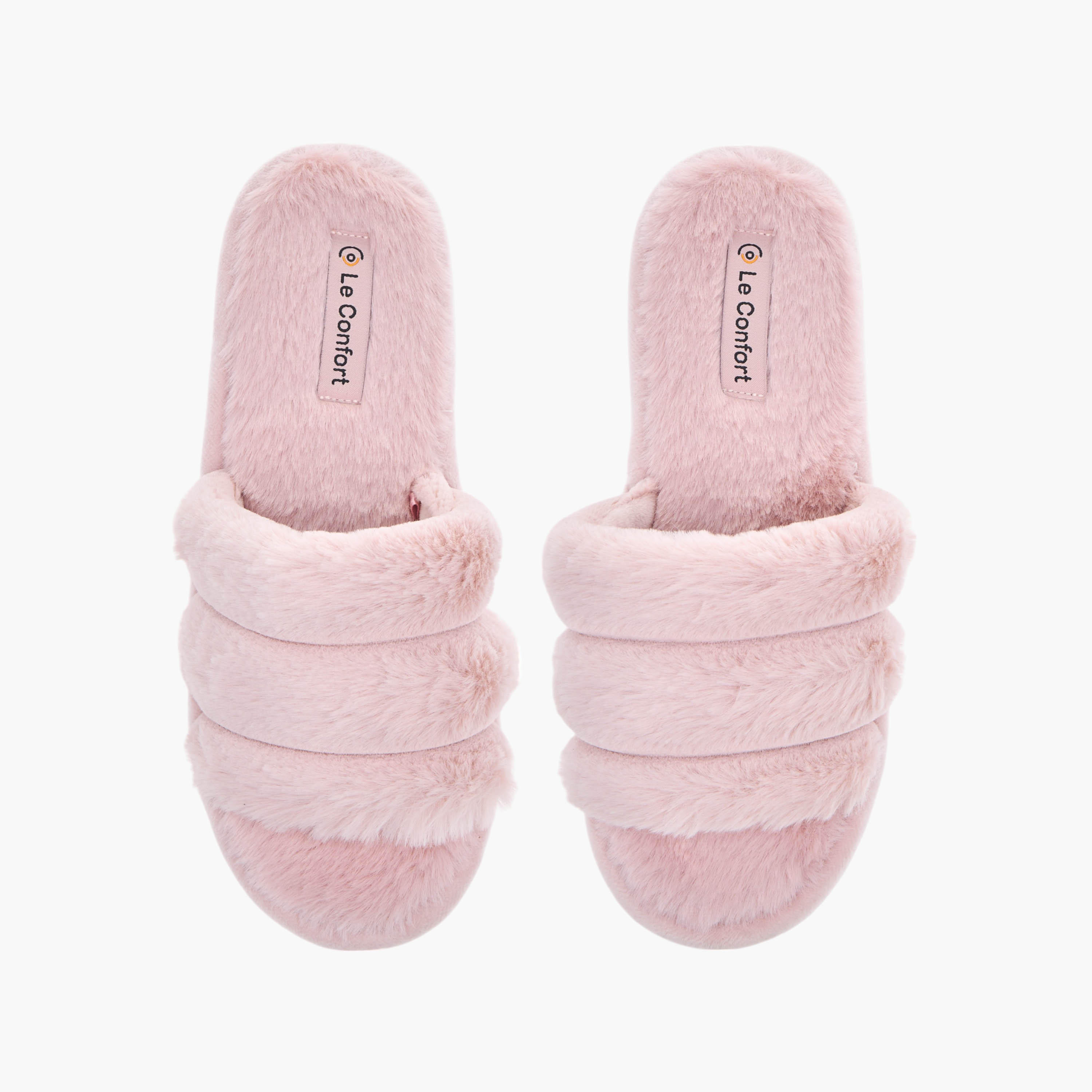 Le Confort Women Faux Fur Bedroom Slippers-women-shoes-flipflopsandslides-image-1