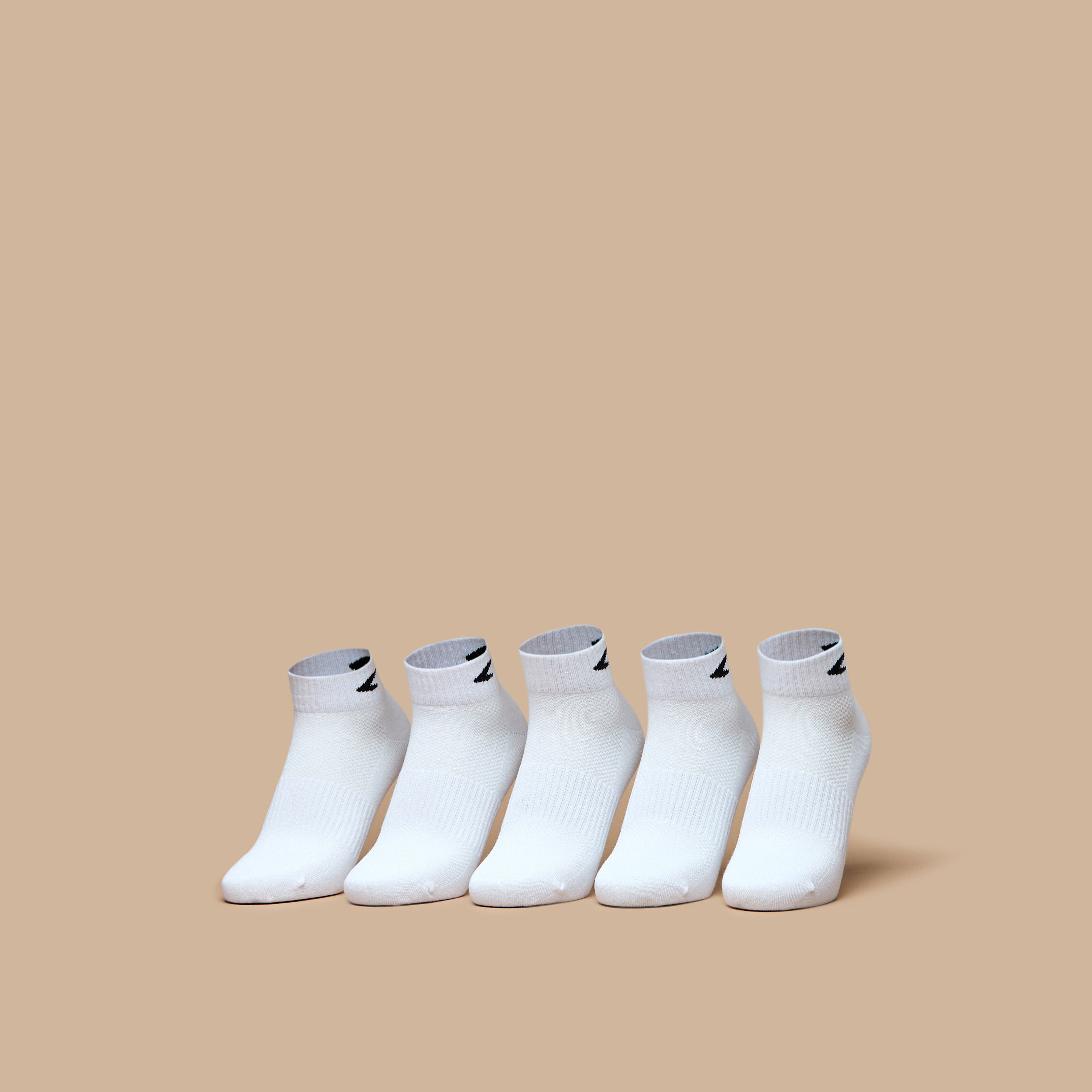 Dash Solid Ankle Length Sports Socks - Set of 5-women-socksandstockings-image-1