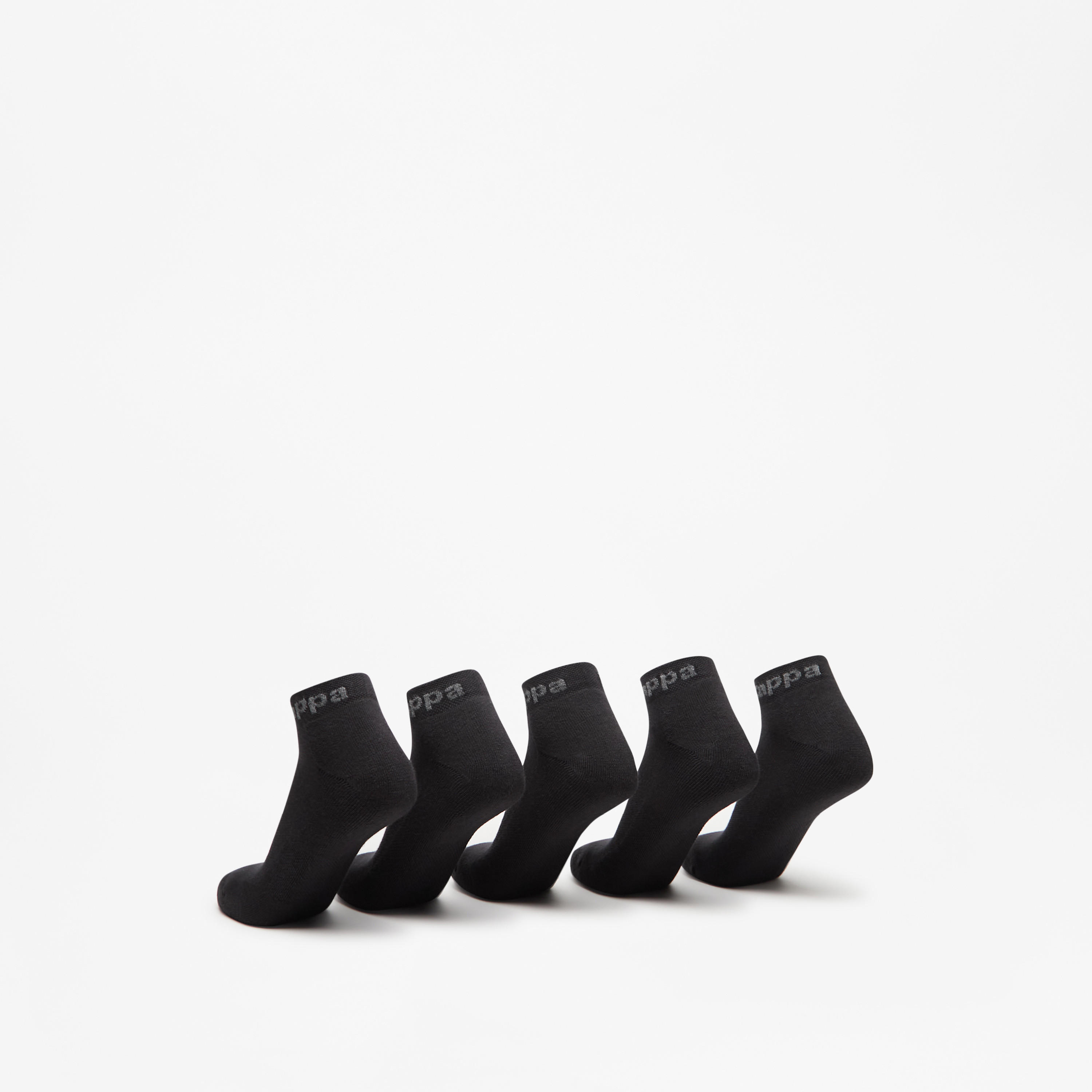Kappa Logo Print Ankle Length Cushioned Socks - Set of 5-women-socksandstockings-image-2