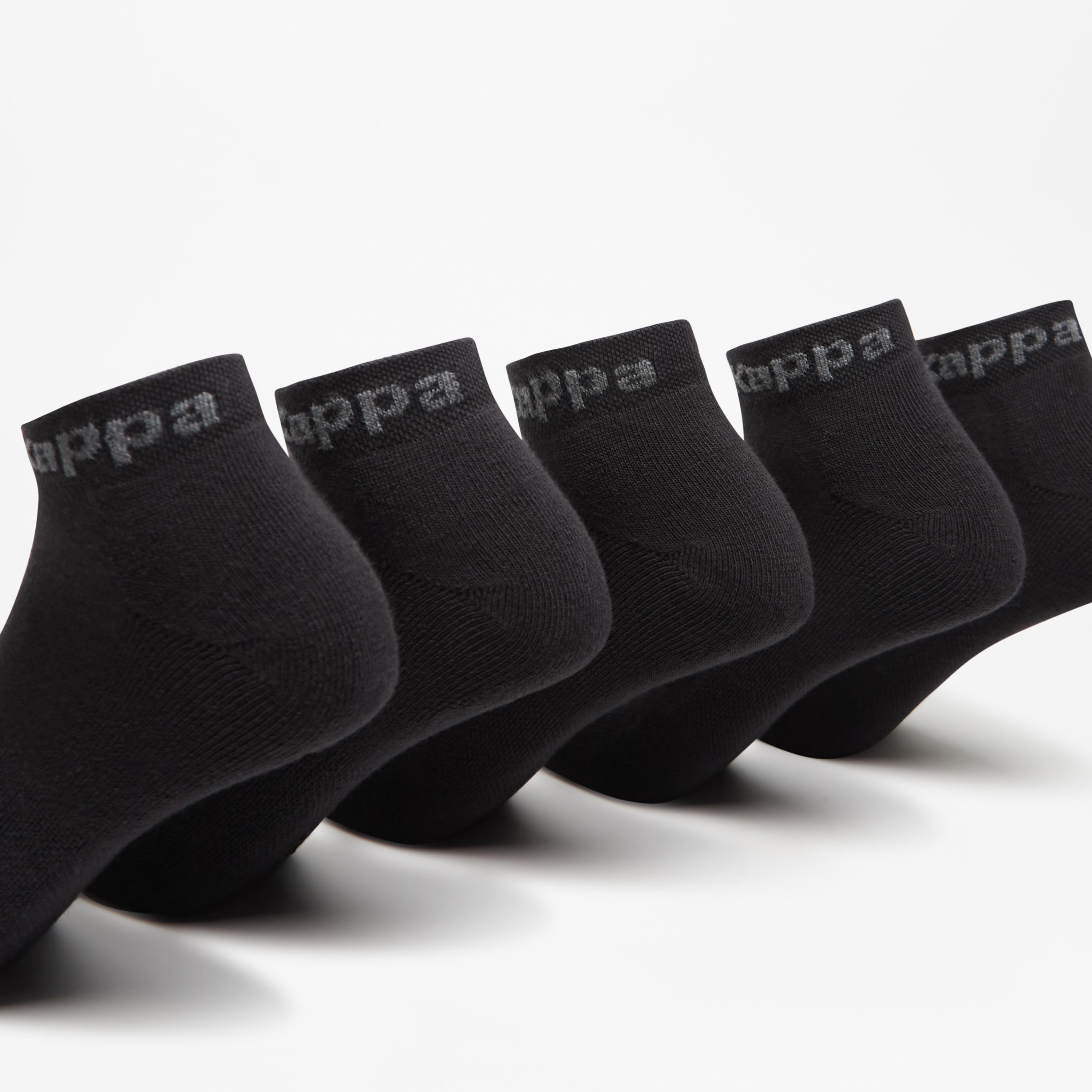 Kappa Logo Print Ankle Length Cushioned Socks - Set of 5-women-socksandstockings-image-3