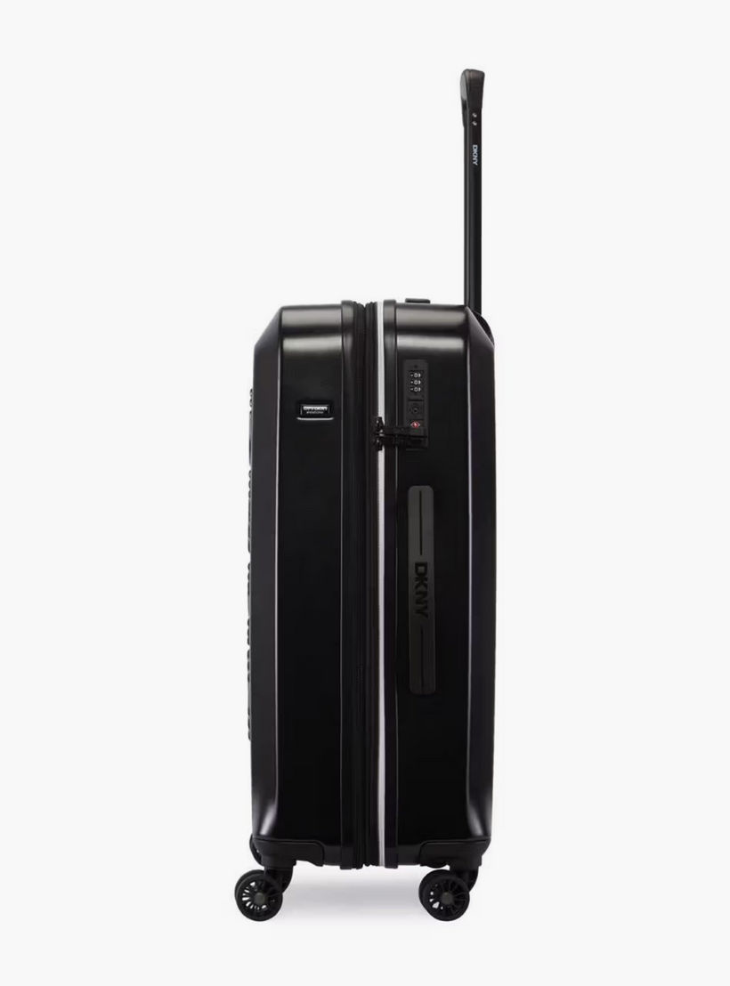 DKNY Logo Embossed Hardcase Luggage Trolley with Retractable Handle - 24 inches Check-In Bag-travel-luggagesandbags-luggage-image-5