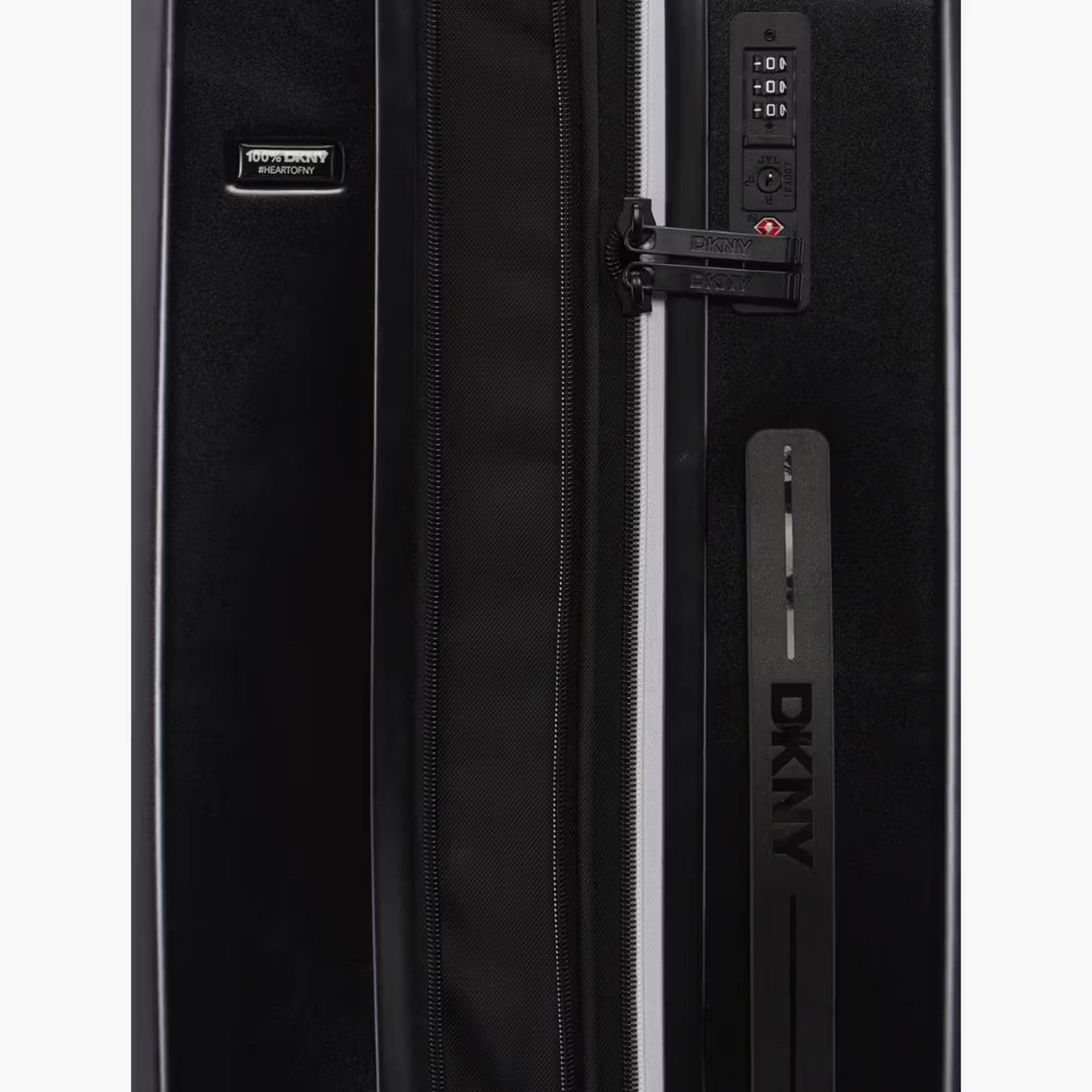 DKNY Logo Embossed Hardcase Luggage Trolley with Retractable Handle - 24 inches Check-In Bag-travel-luggagesandbags-luggage-image-8