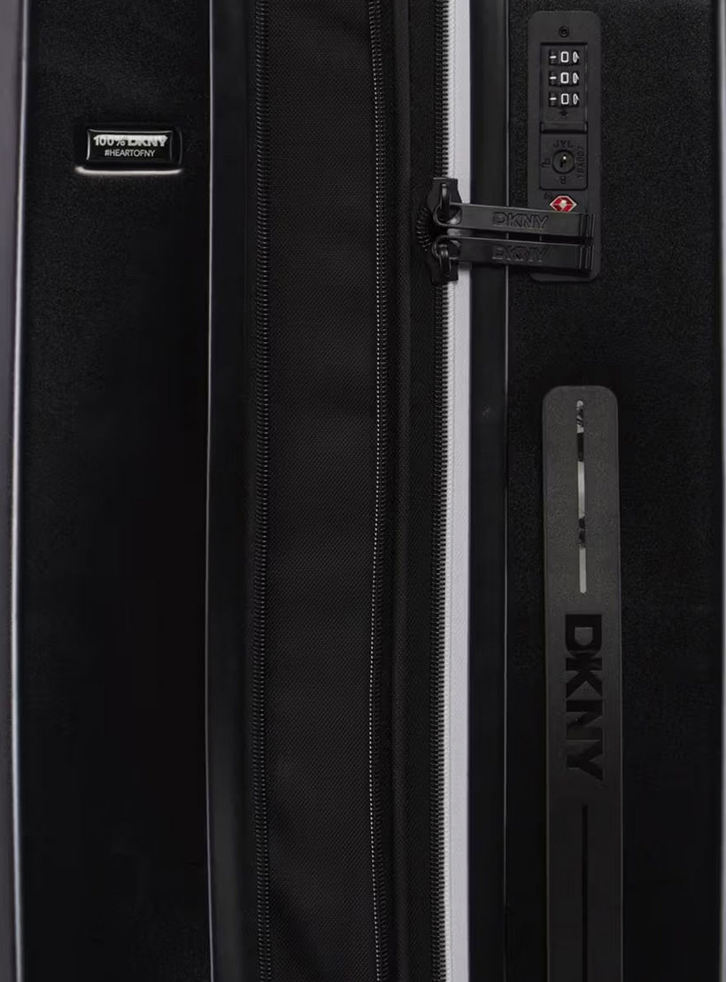 DKNY Logo Embossed Hardcase Luggage Trolley with Retractable Handle - 24 inches Check-In Bag-travel-luggagesandbags-luggage-image-8
