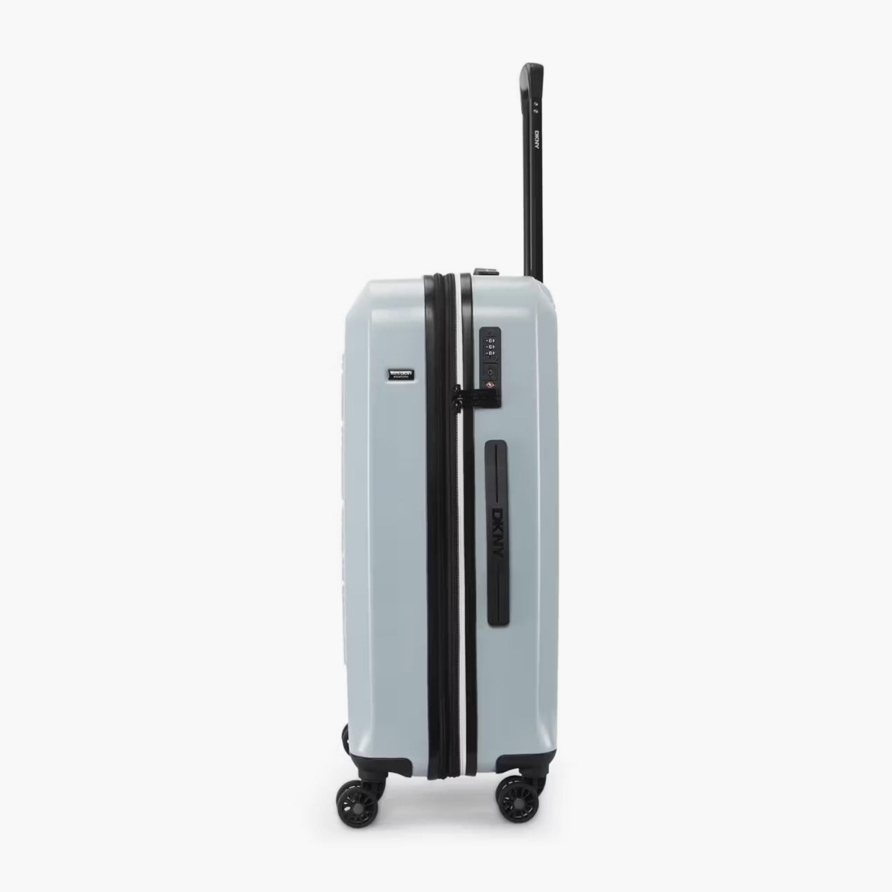 DKNY Logo Embossed Hardcase Luggage Trolley with Retractable Handle - 24 inches Check-In Bag-travel-luggagesandbags-luggage-image-5