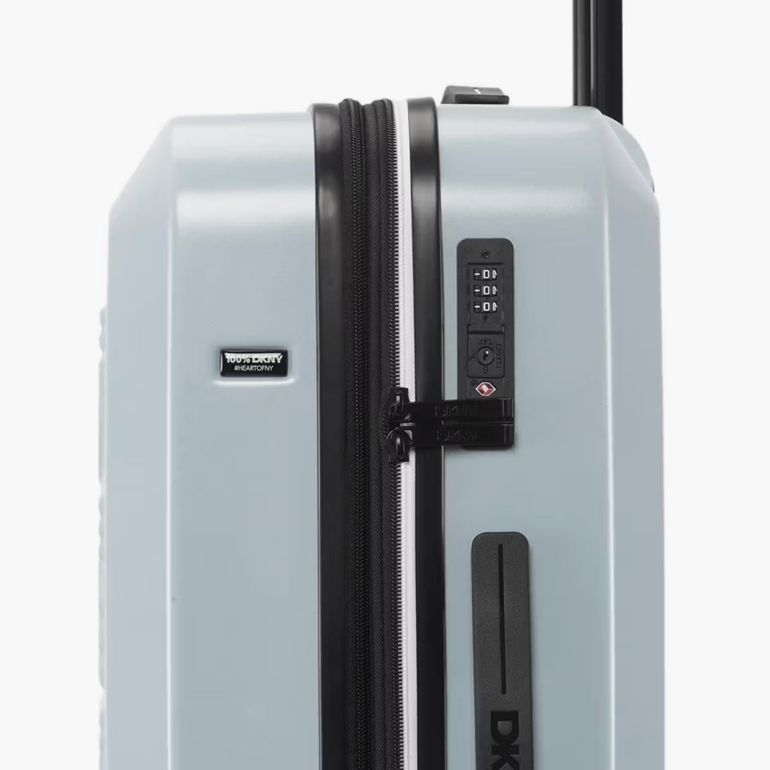 DKNY Logo Embossed Hardcase Luggage Trolley with Retractable Handle - 24 inches Check-In Bag-travel-luggagesandbags-luggage-image-7