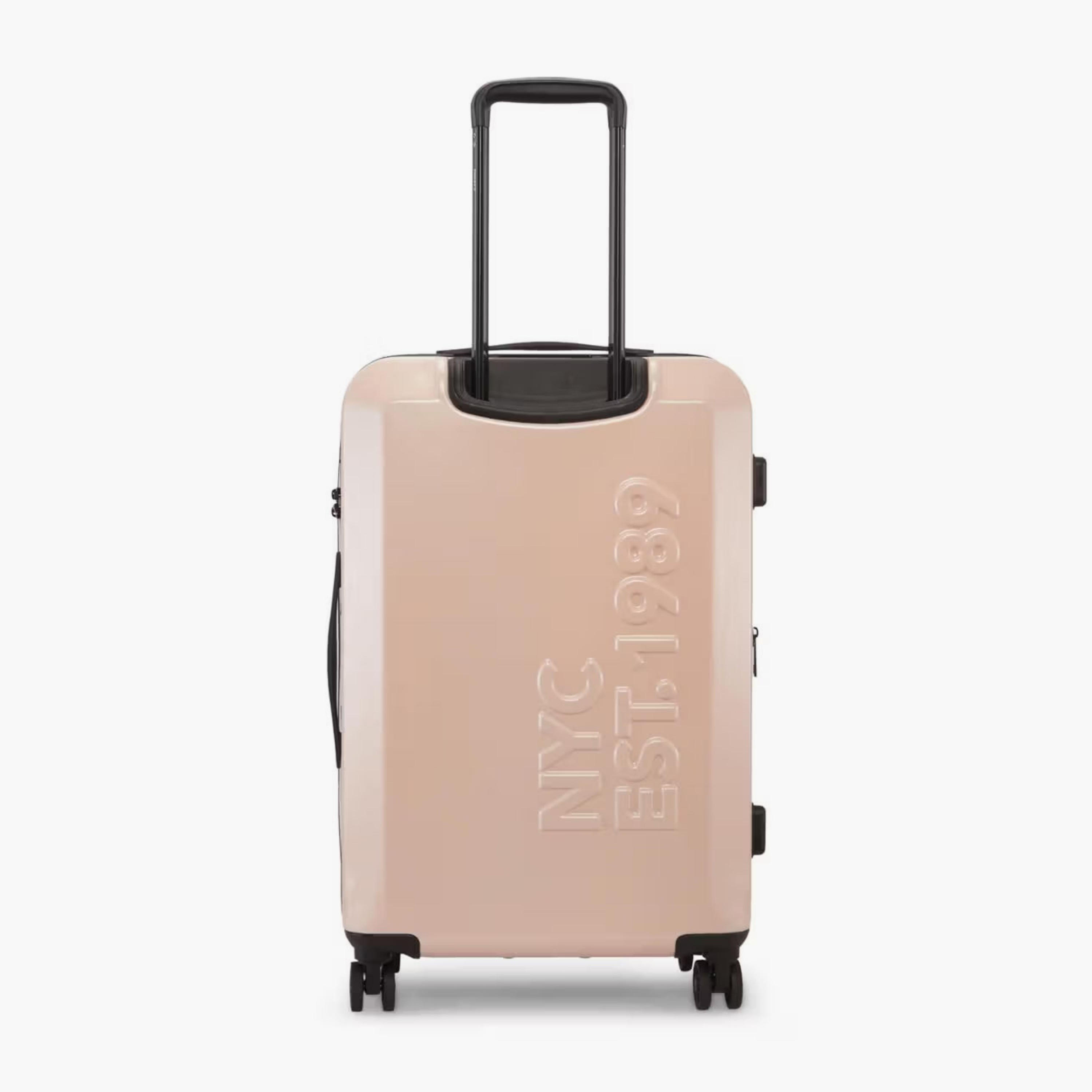 DKNY Logo Embossed Hardcase Luggage Trolley with Retractable Handle - 24 inches Check-In Bag-travel-luggagesandbags-luggage-image-3