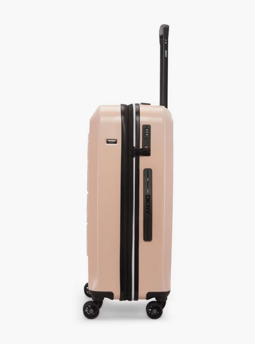 DKNY Logo Embossed Hardcase Luggage Trolley with Retractable Handle - 24 inches Check-In Bag-travel-luggagesandbags-luggage-image-5