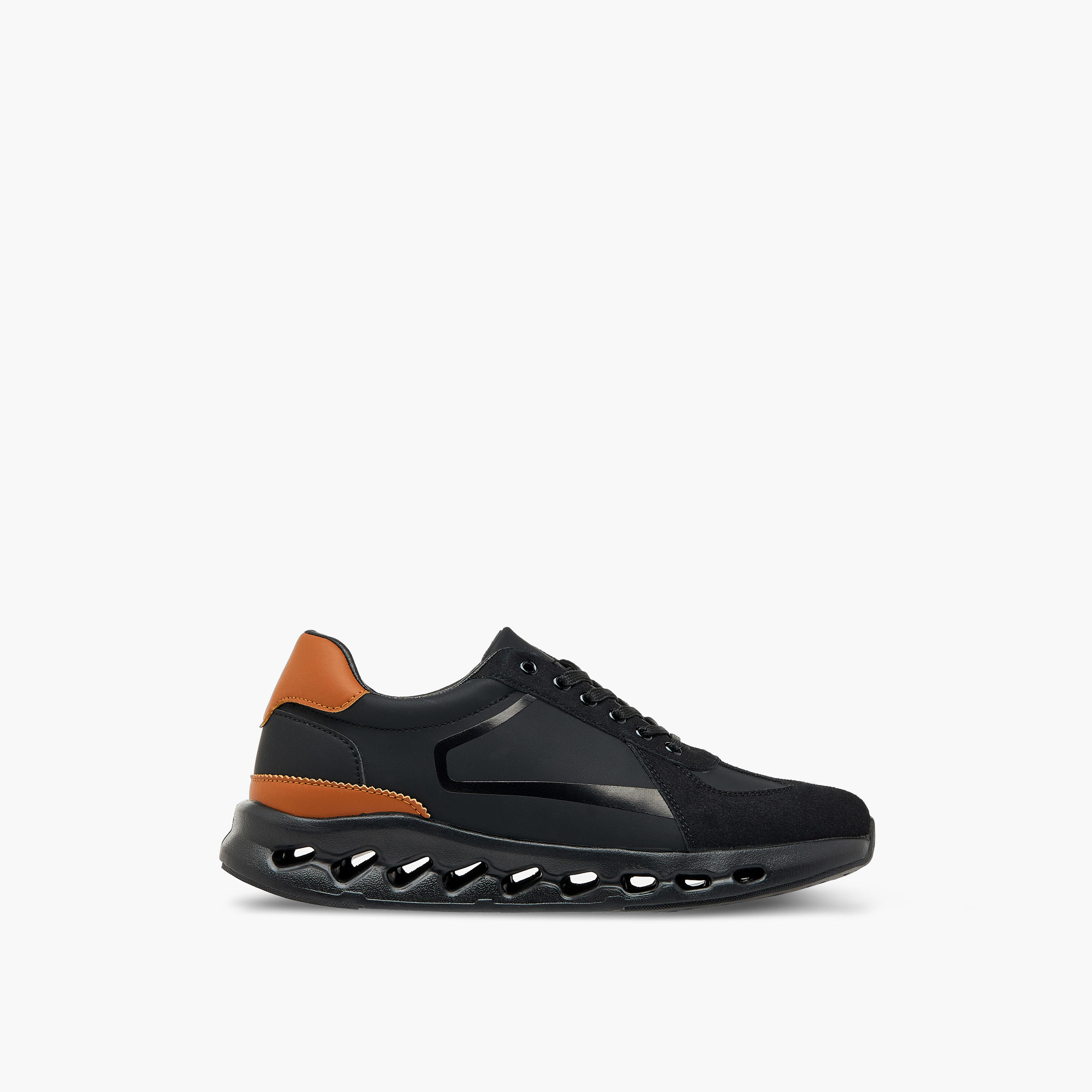 LBL by Shoexpress Panelled Ankle Sneakers with Lace-Up Closure-men-shoes-sneakers-image-3
