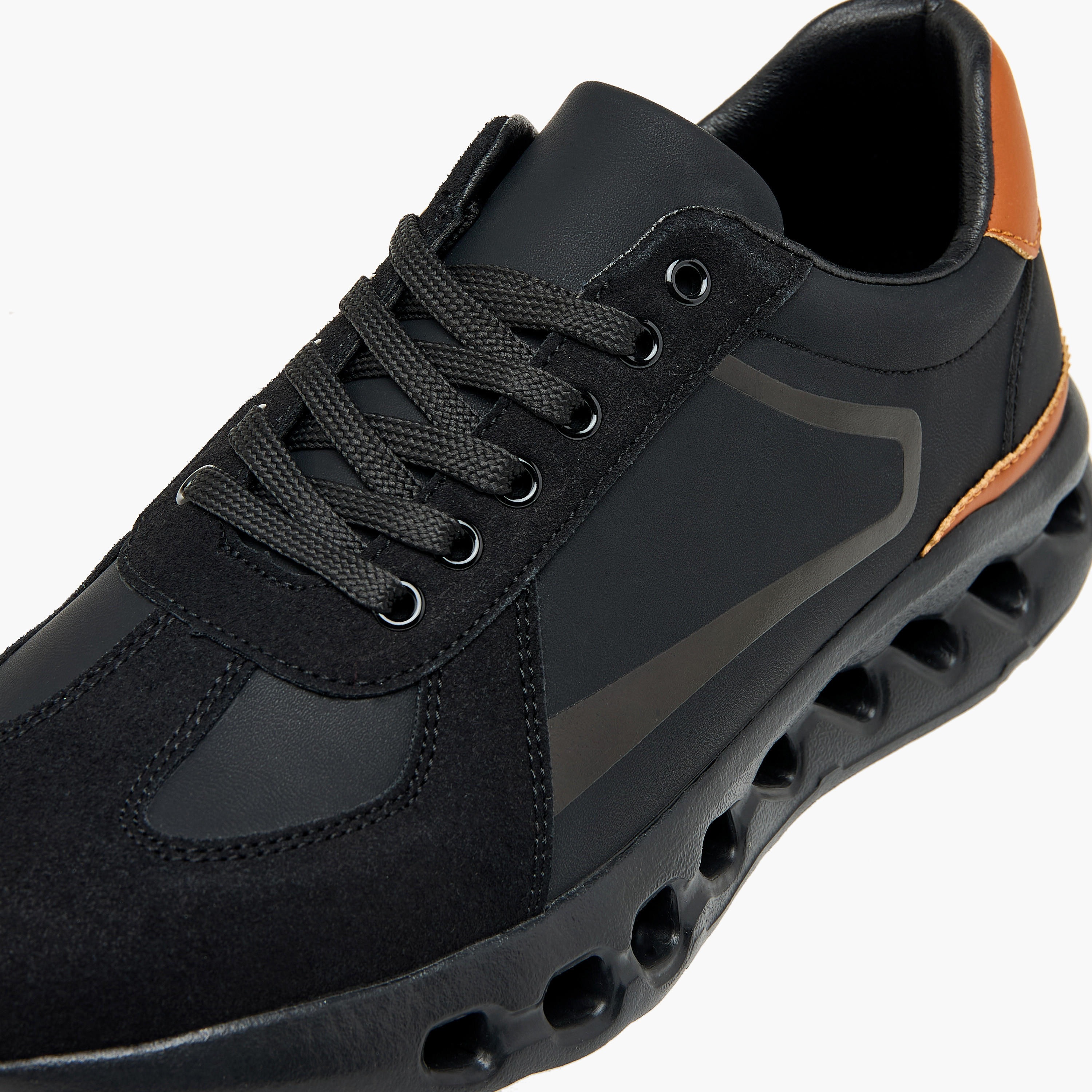 LBL by Shoexpress Panelled Ankle Sneakers with Lace-Up Closure-men-shoes-sneakers-image-4