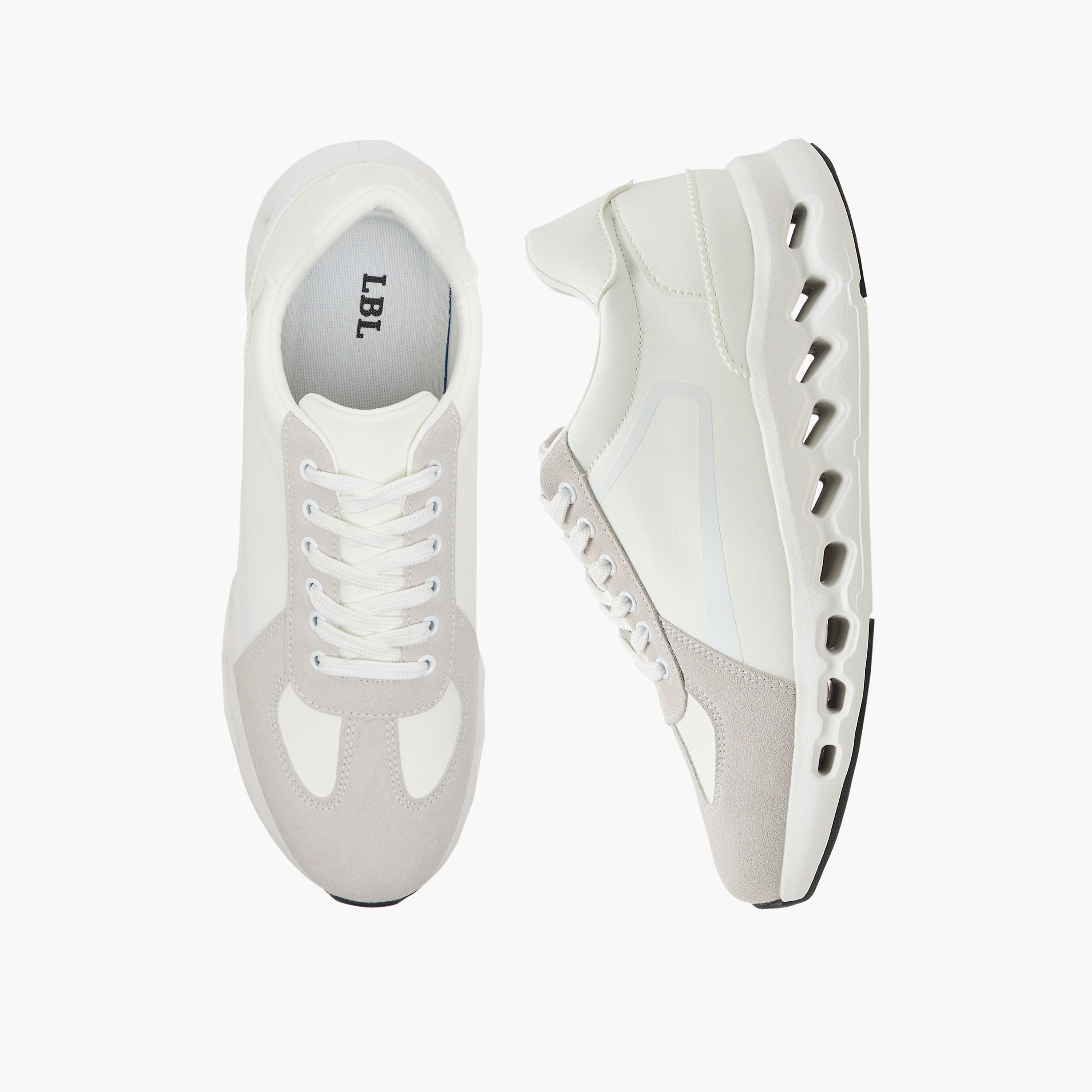 LBL by Shoexpress Panelled Ankle Sneakers with Lace-Up Closure-men-shoes-sneakers-image-1