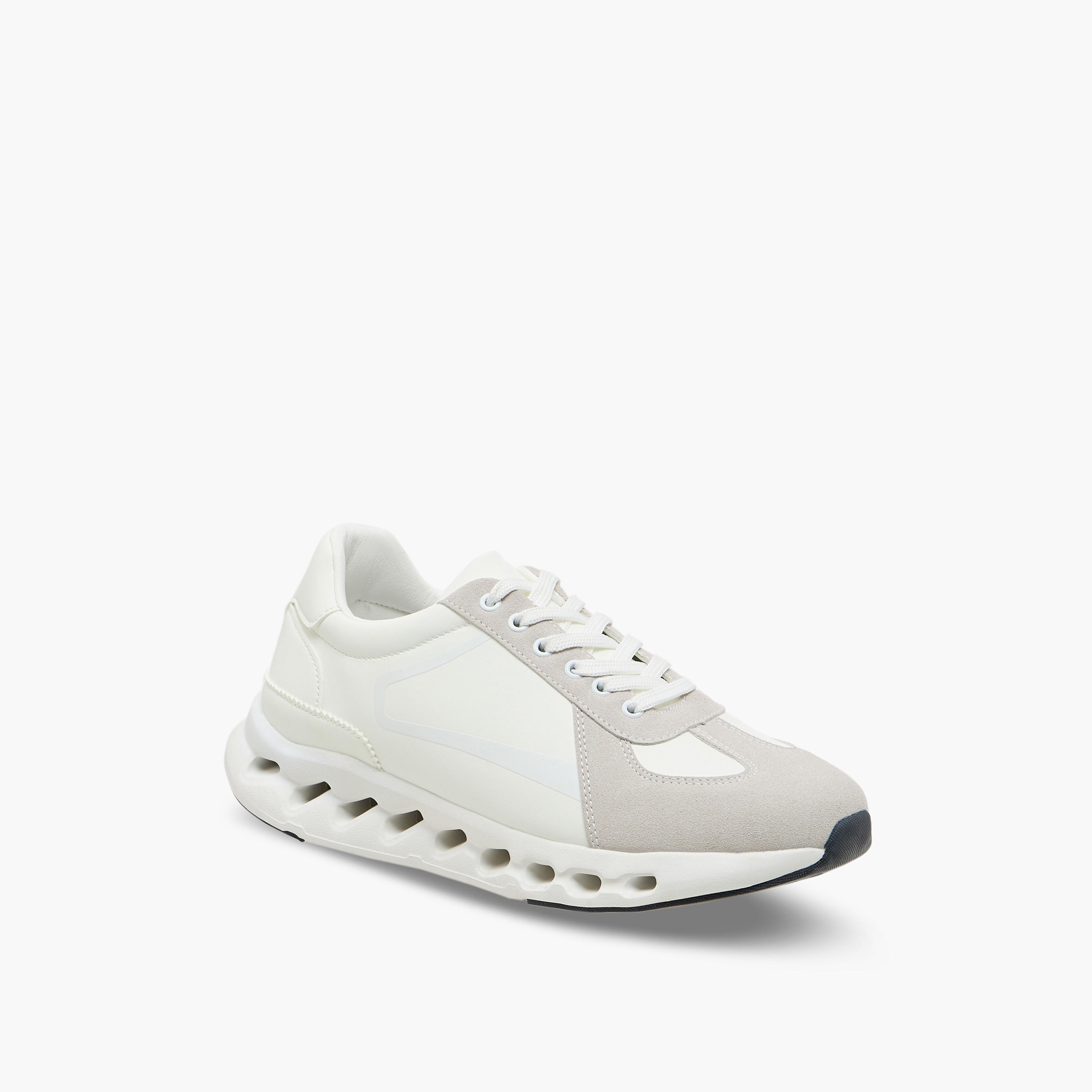 LBL by Shoexpress Panelled Ankle Sneakers with Lace-Up Closure-men-shoes-sneakers-image-2
