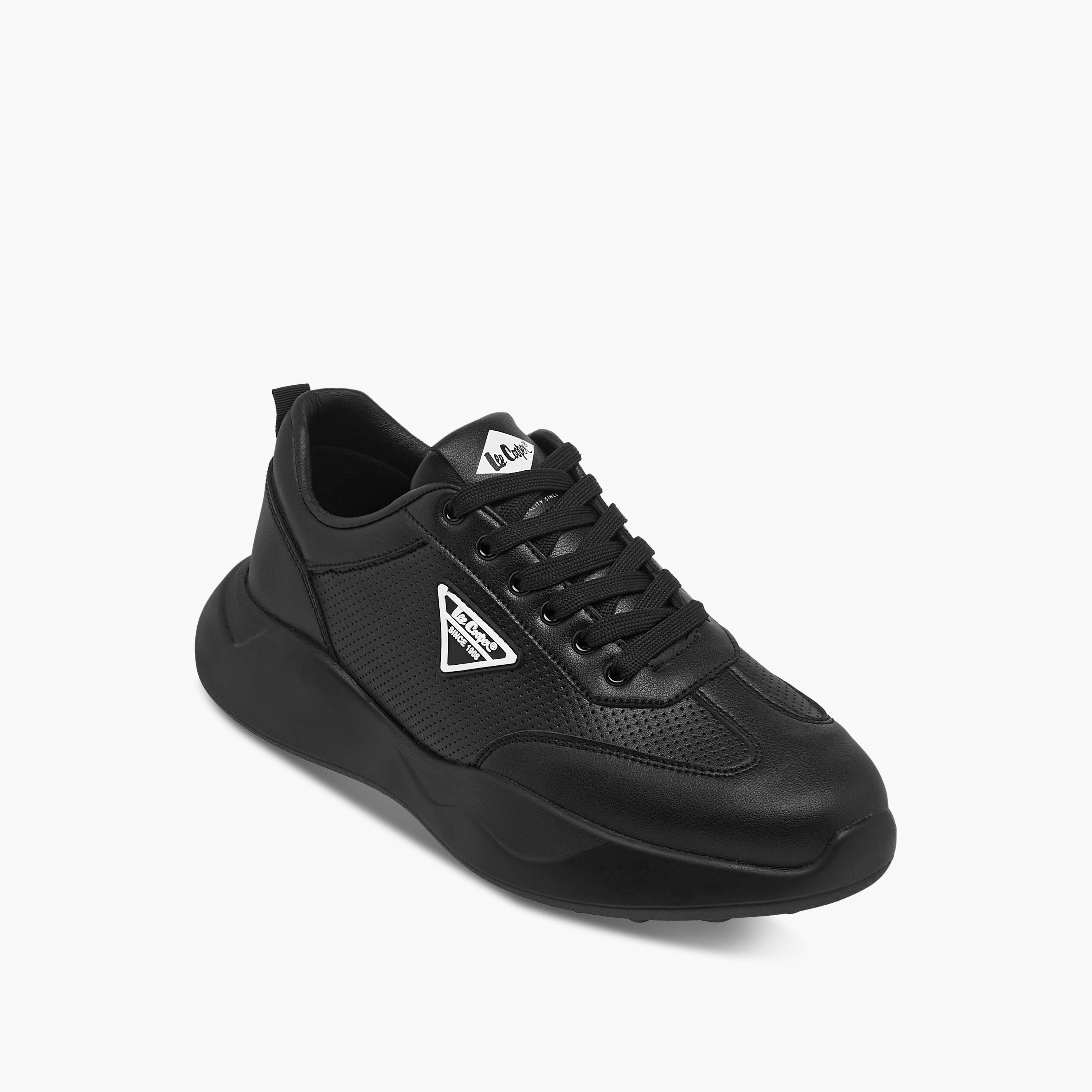 Lee Cooper Men's Perforated Sneakers with Lace-Up Closure-men-shoes-sneakers-image-2