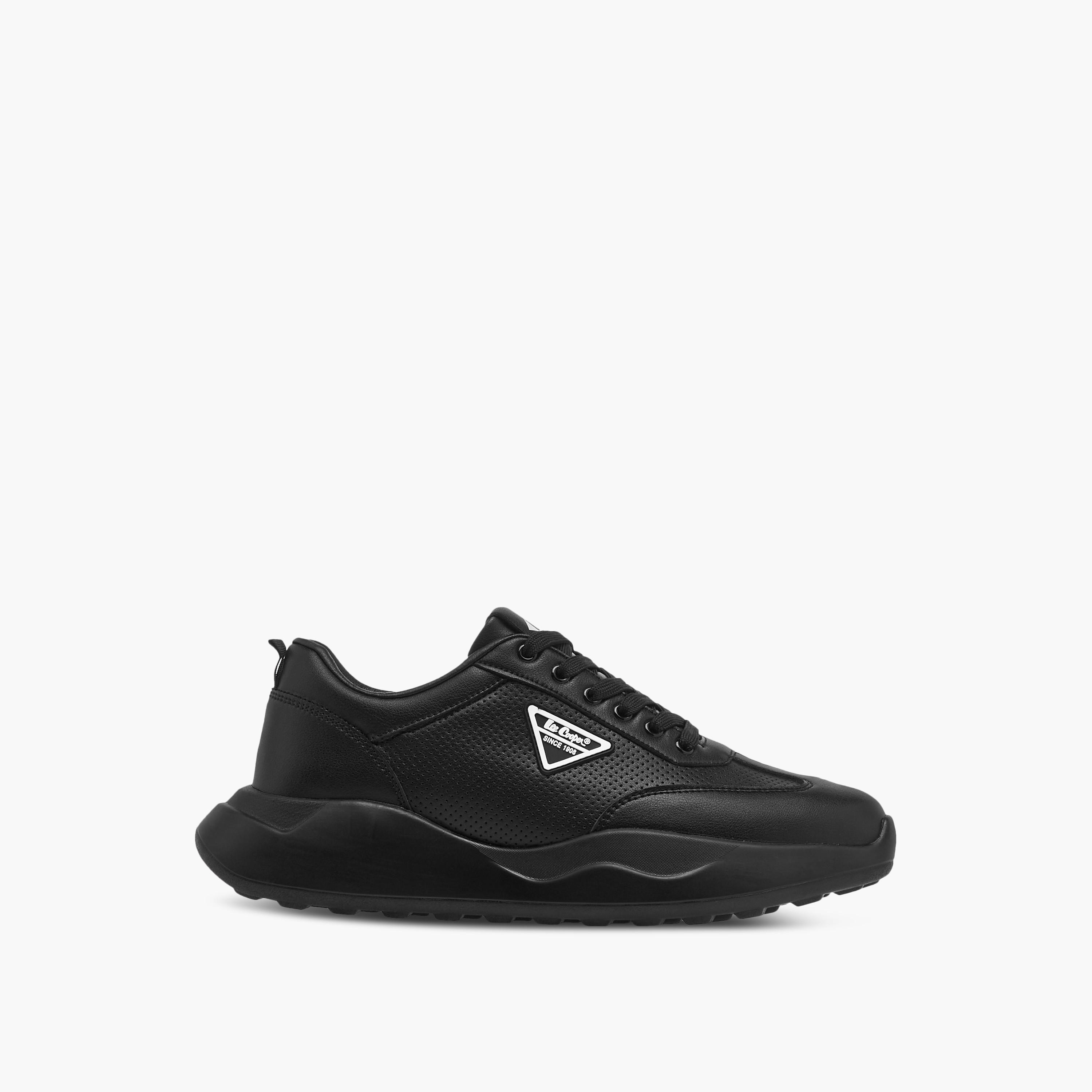 Lee Cooper Men's Perforated Sneakers with Lace-Up Closure-men-shoes-sneakers-image-3