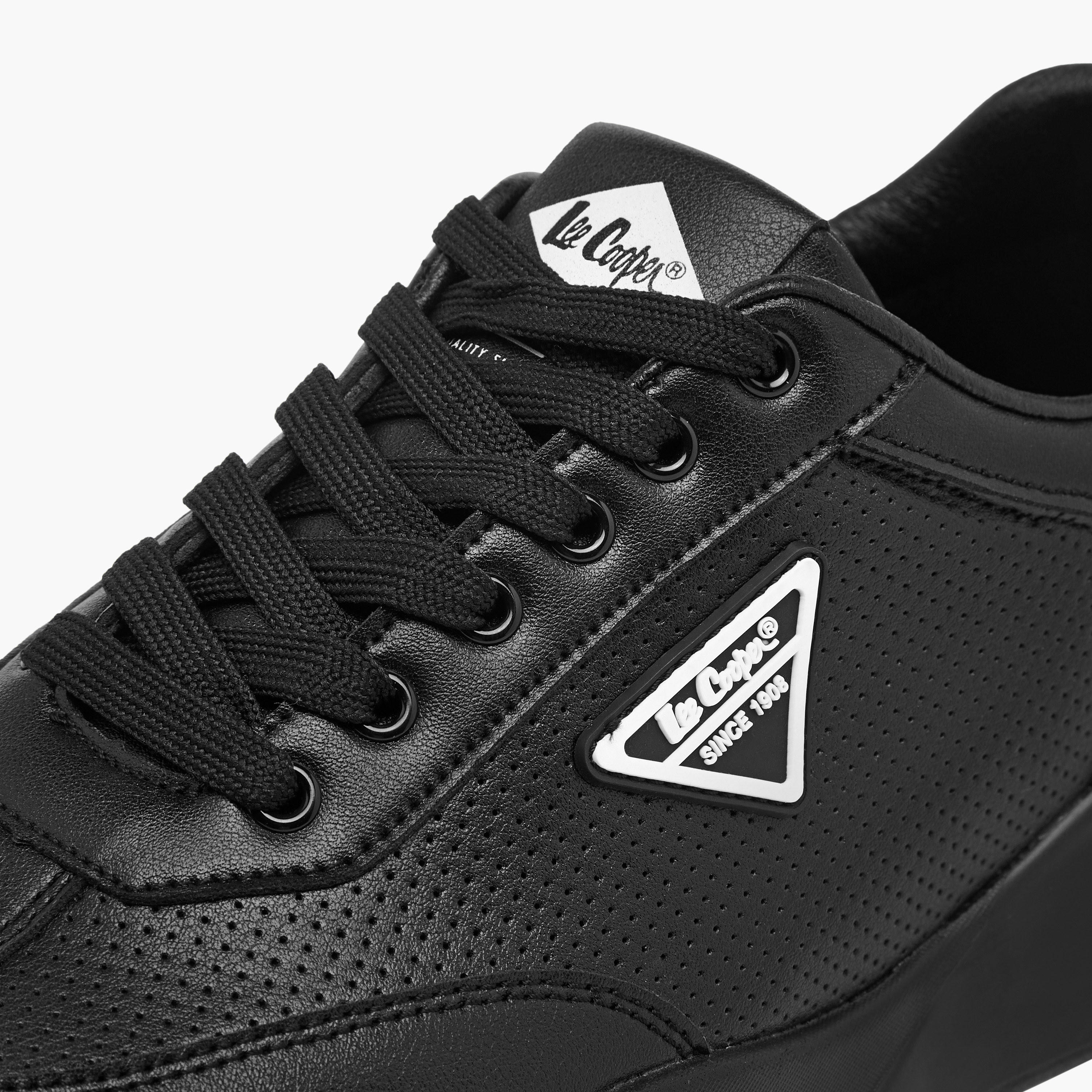 Lee Cooper Men's Perforated Sneakers with Lace-Up Closure-men-shoes-sneakers-image-4