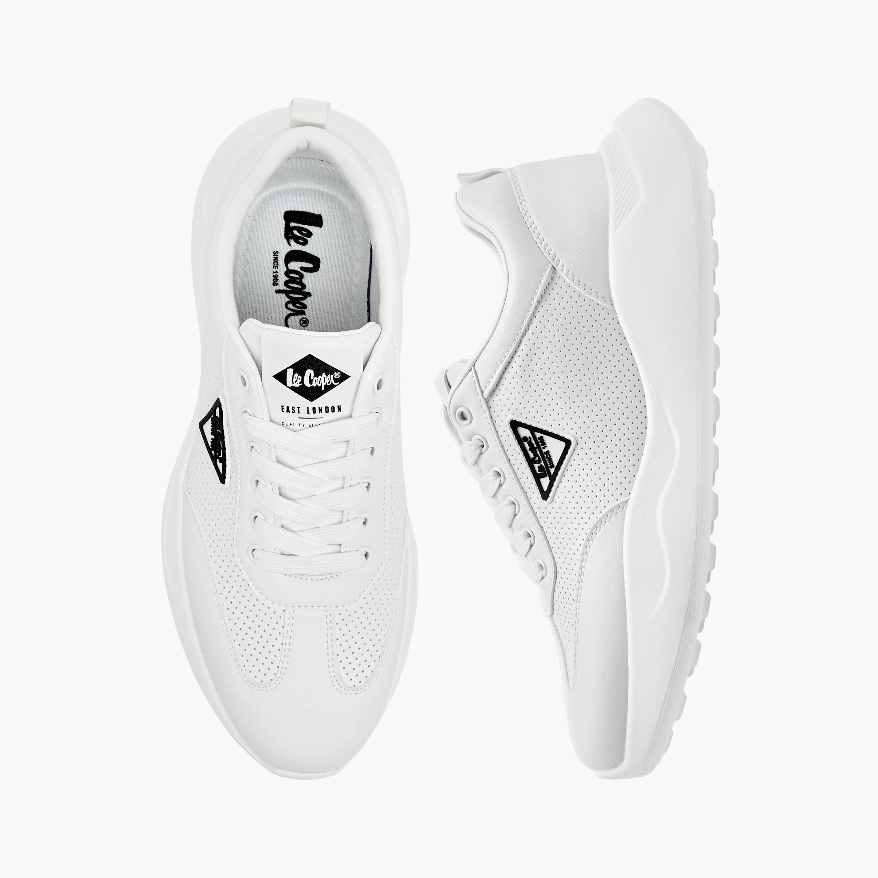 Lee Cooper Men's Perforated Sneakers with Lace-Up Closure-men-shoes-sneakers-image-1