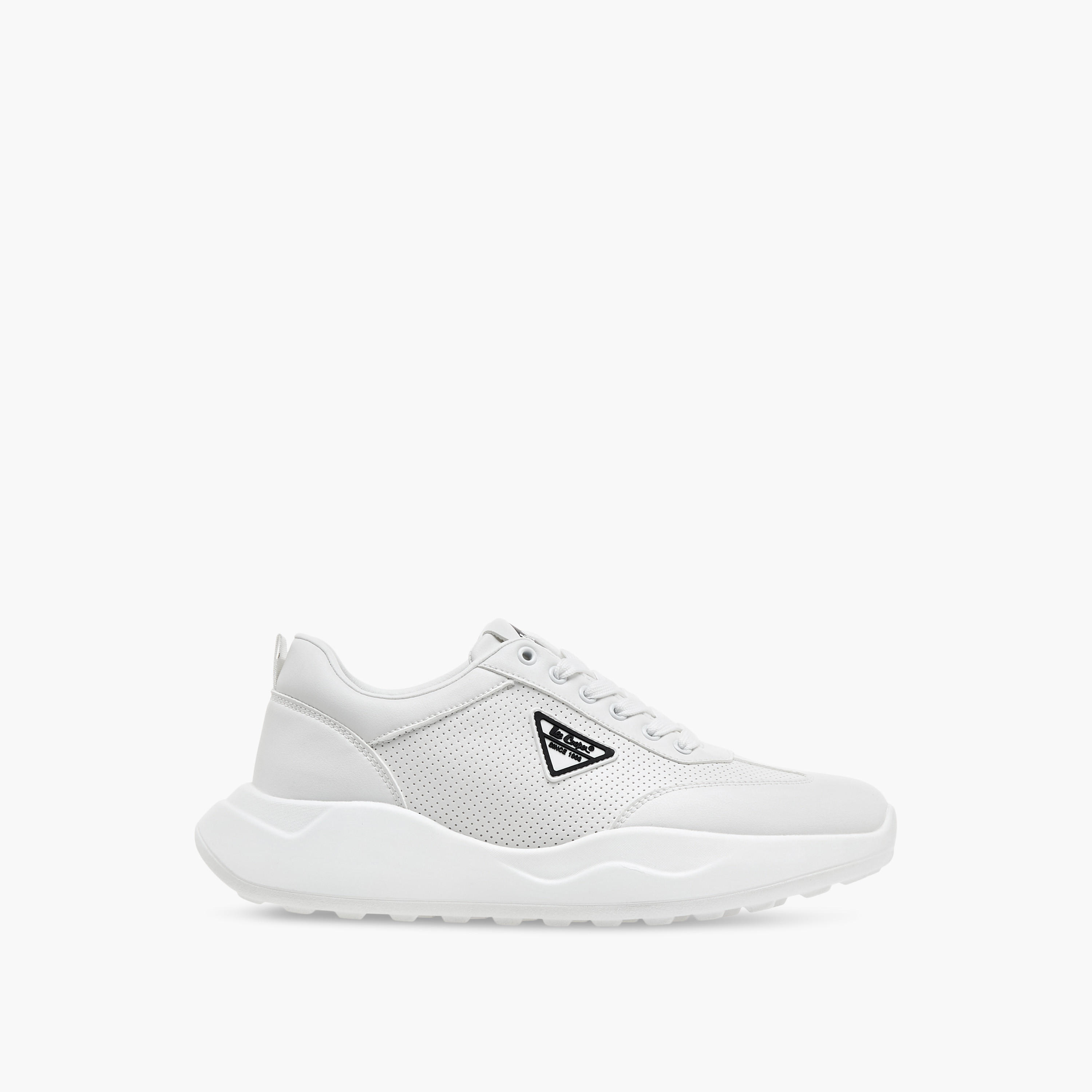 Lee Cooper Men's Perforated Sneakers with Lace-Up Closure-men-shoes-sneakers-image-3