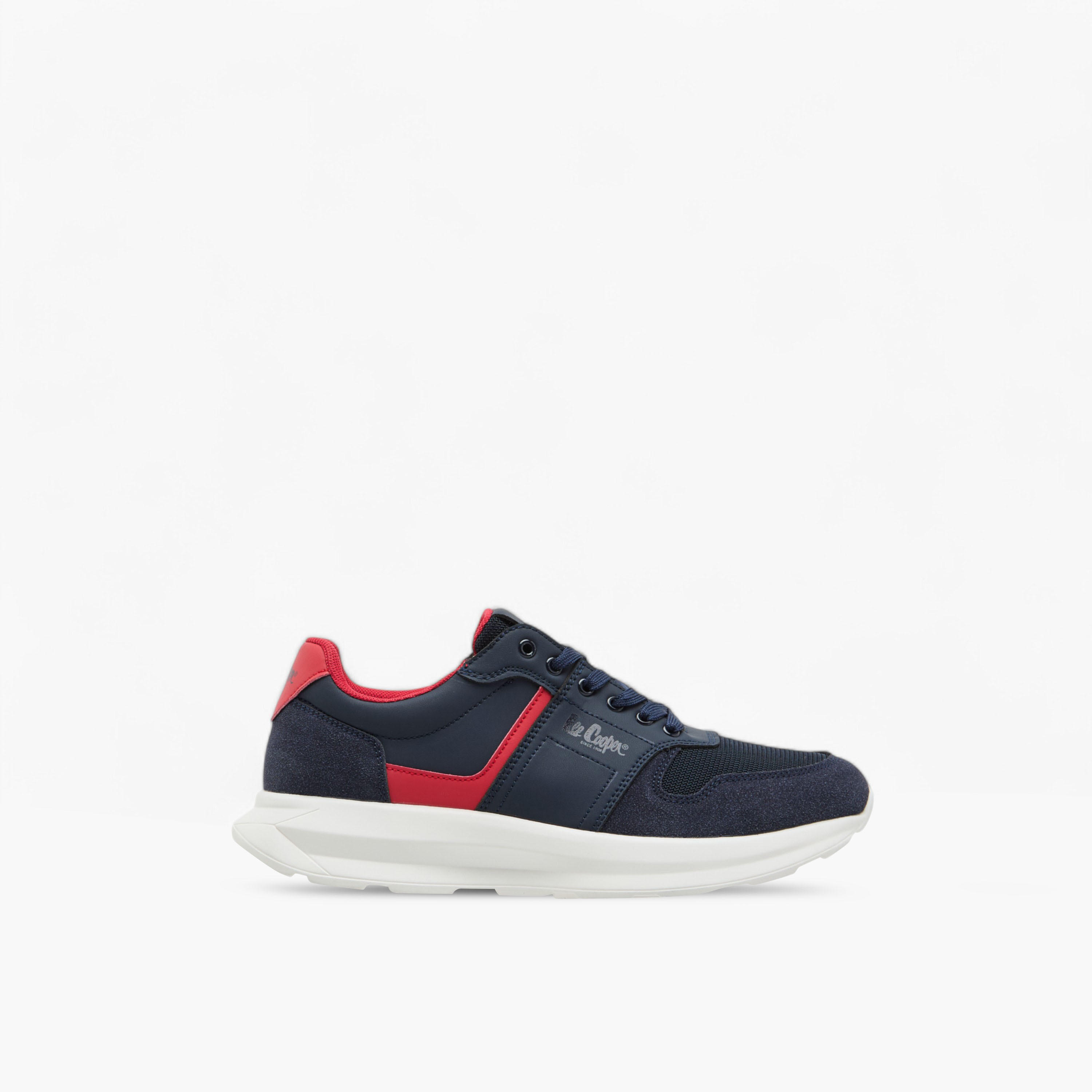 Lee Cooper Men's Panelled Sneakers with Lace-Up Closure-men-shoes-sneakers-image-3