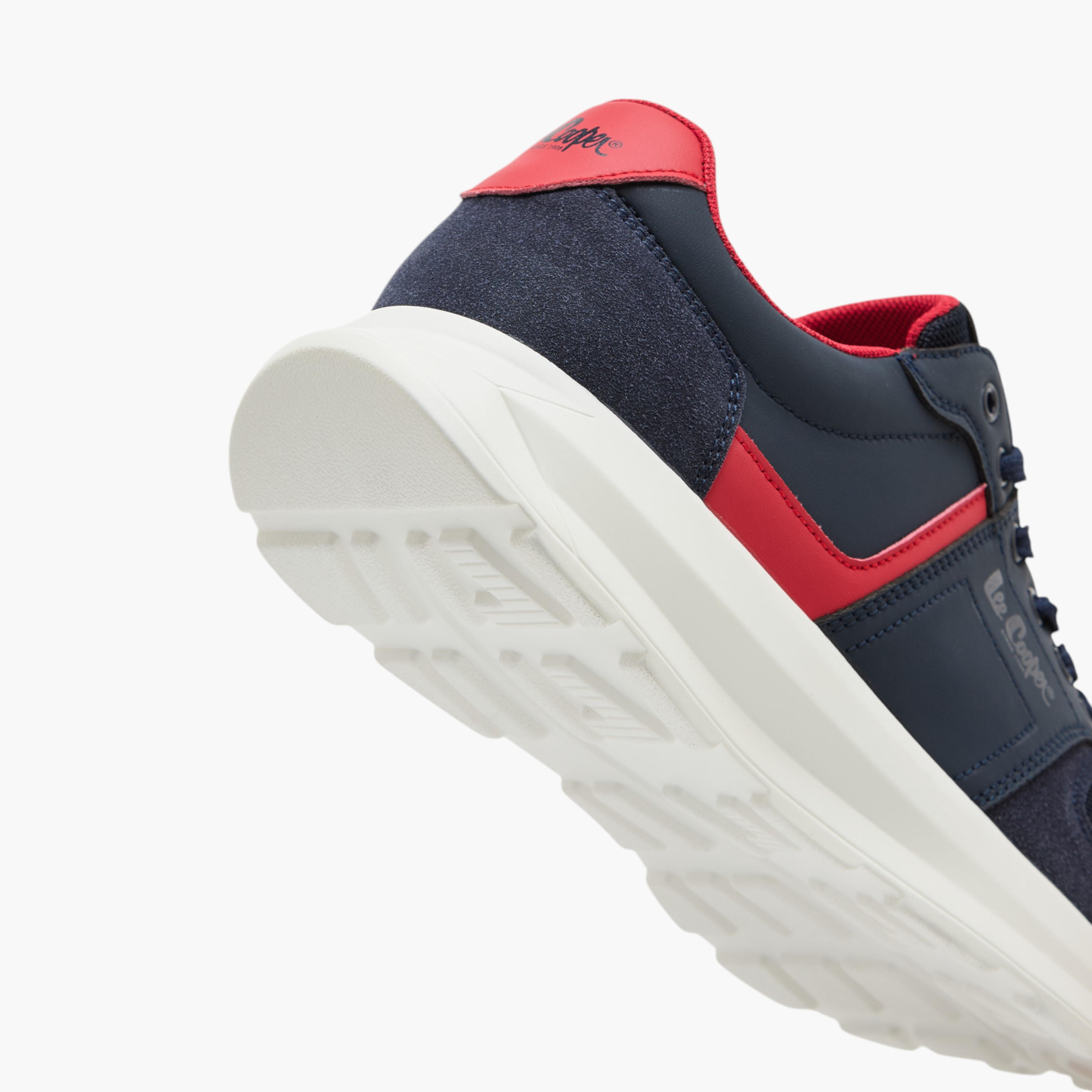 Lee Cooper Men's Panelled Sneakers with Lace-Up Closure-men-shoes-sneakers-image-5