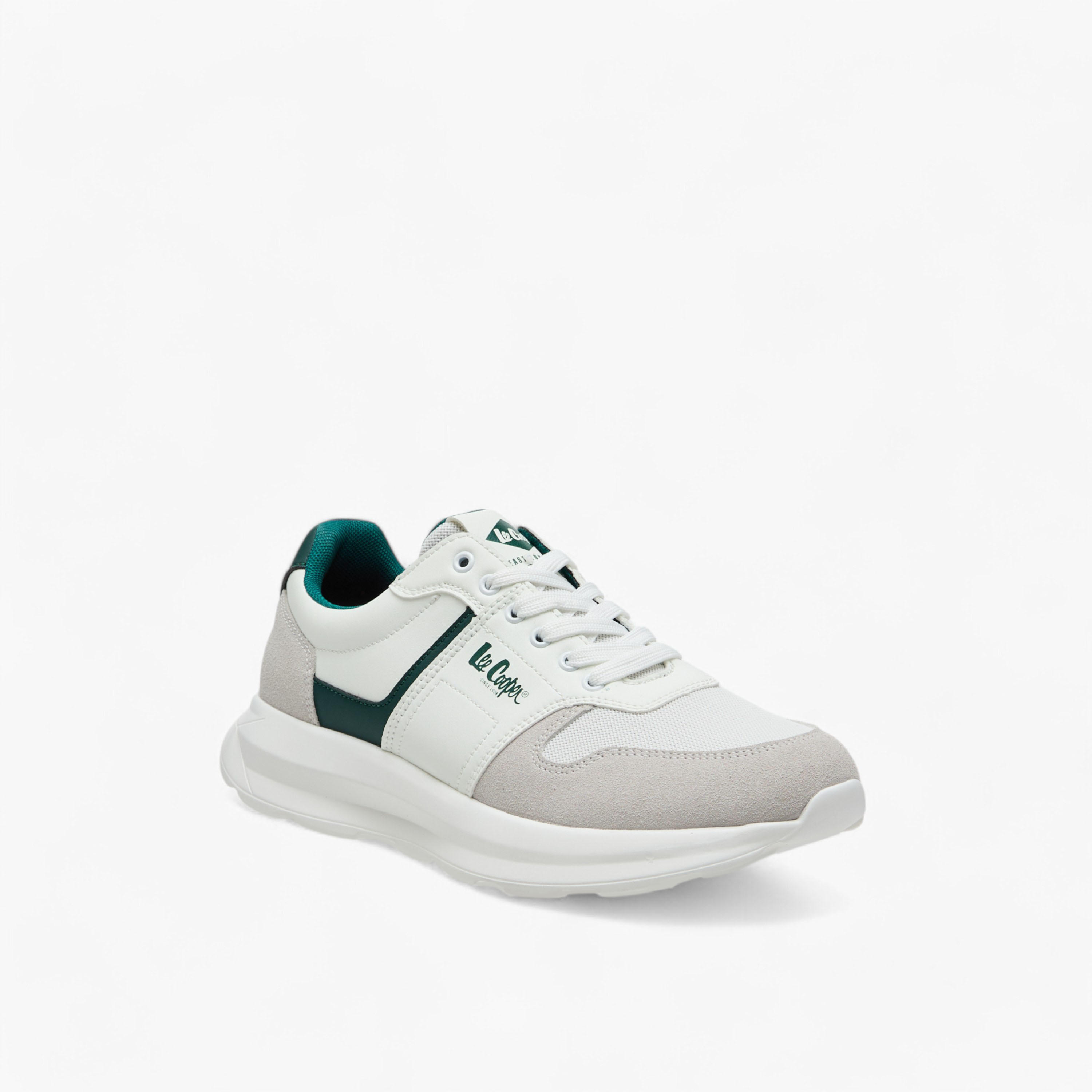 Lee Cooper Men's Panelled Sneakers with Lace-Up Closure-men-shoes-sneakers-image-2