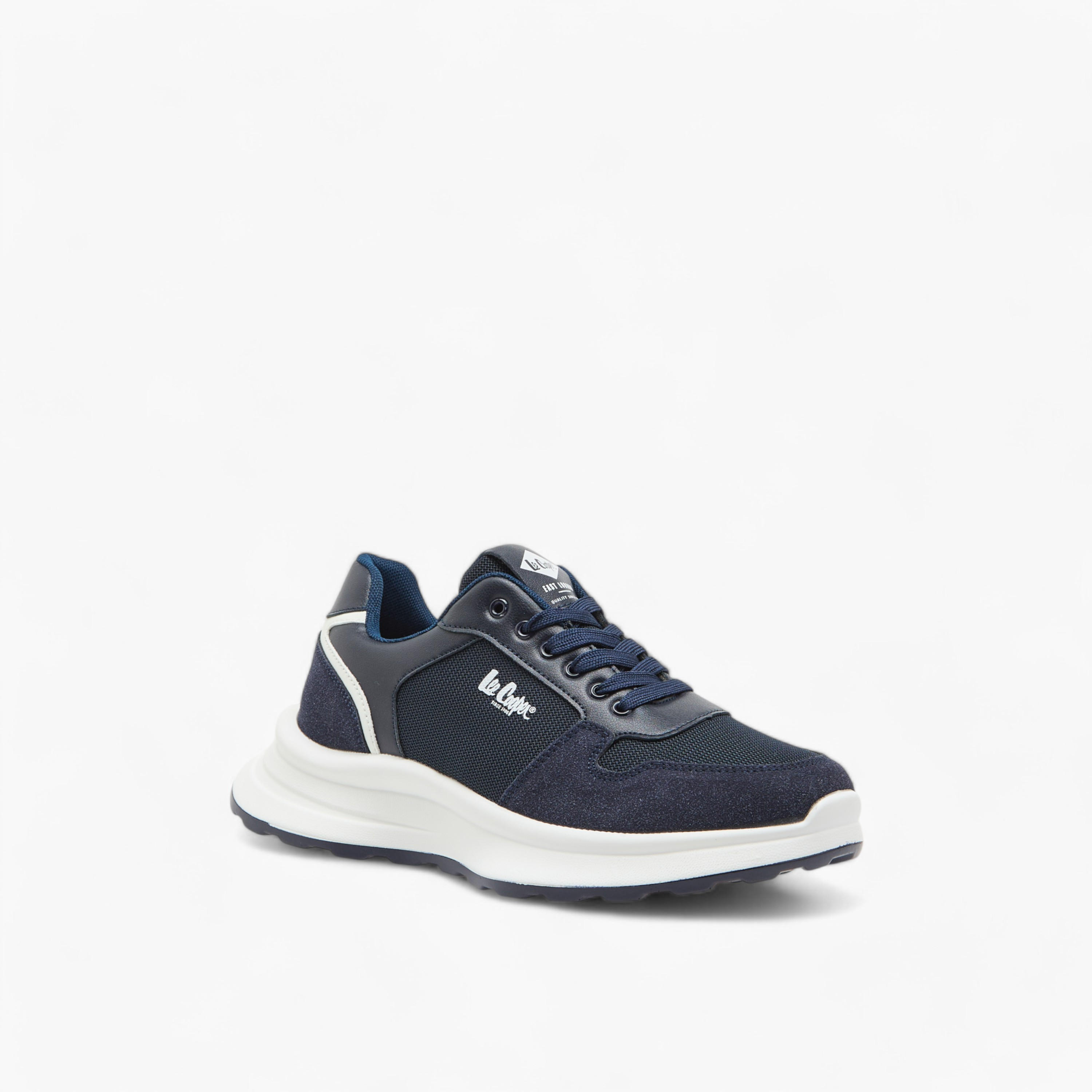 Lee Cooper Men's Panelled Lace-Up Sneakers-men-shoes-sneakers-image-2