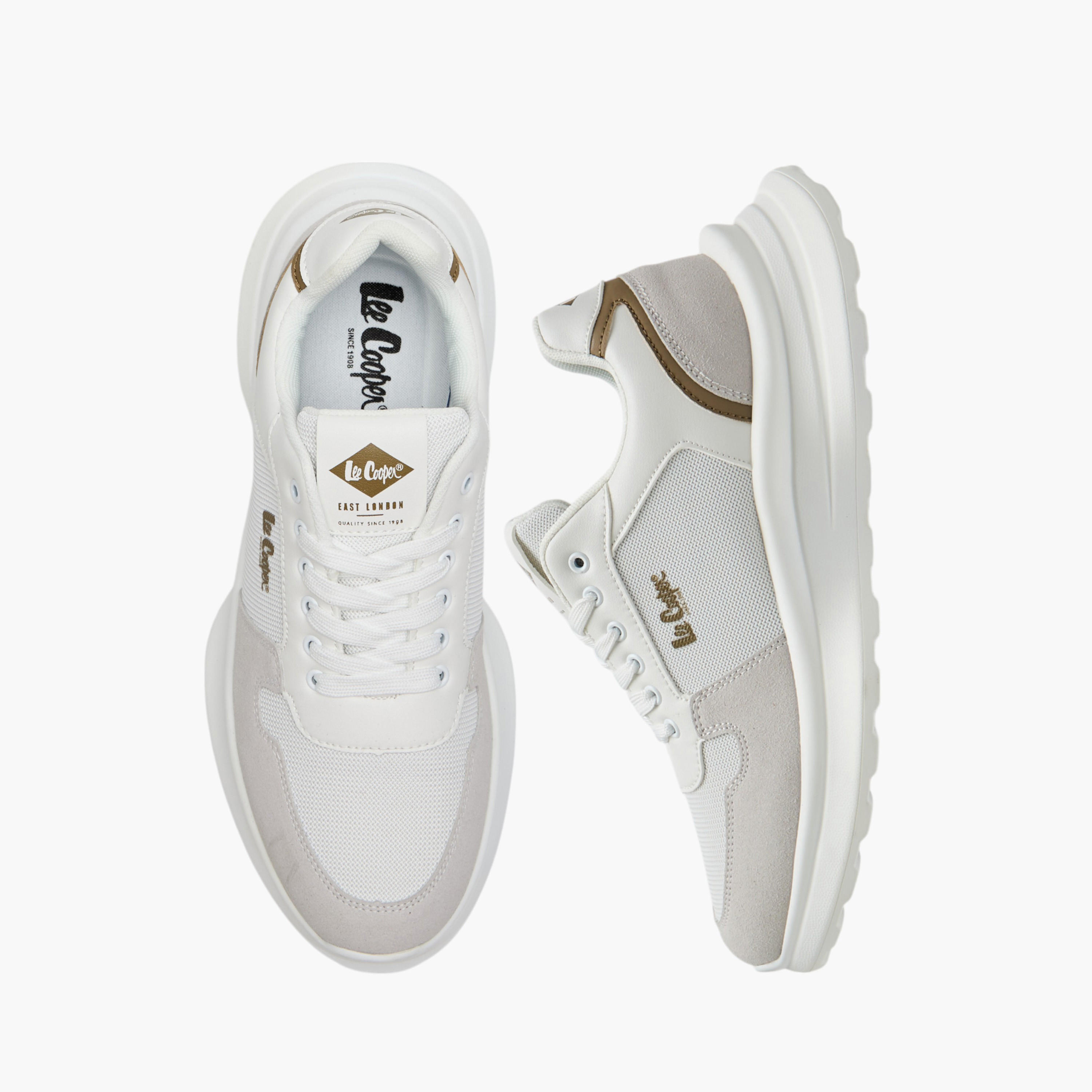 Lee Cooper Men's Panelled Lace-Up Sneakers-men-shoes-sneakers-image-1