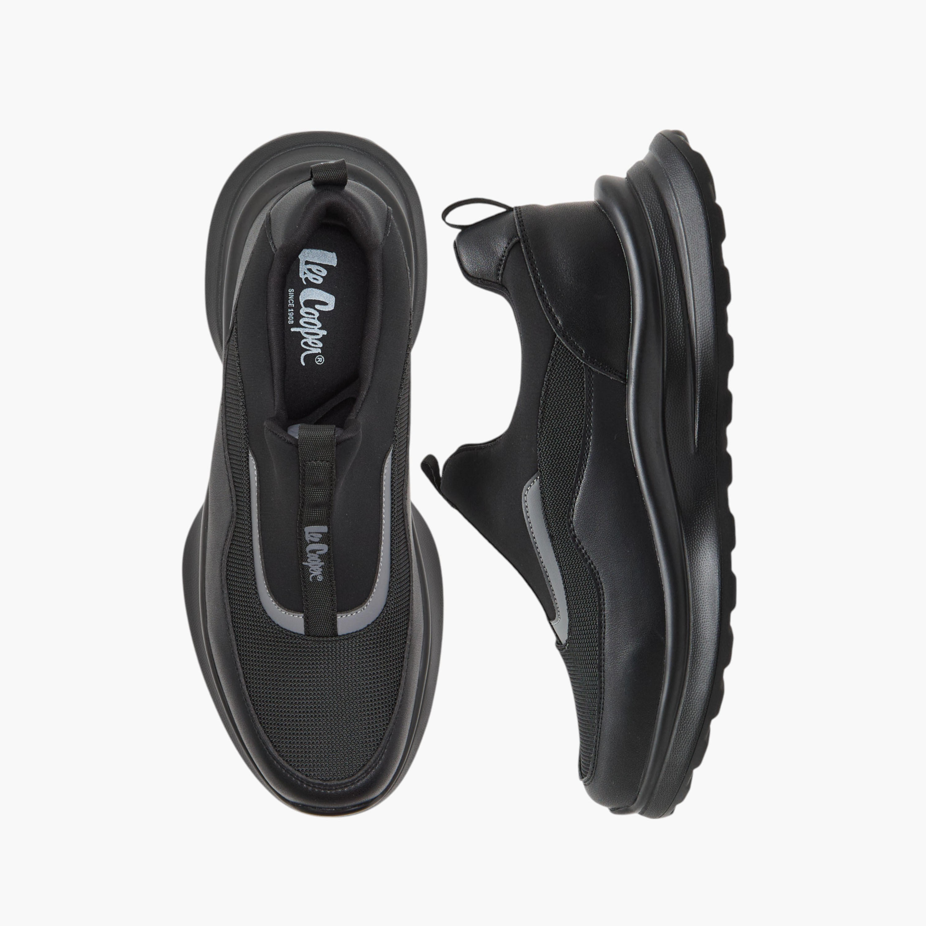 Lee Cooper Men's Panelled Slip-On Sneakers-men-shoes-sneakers-image-1