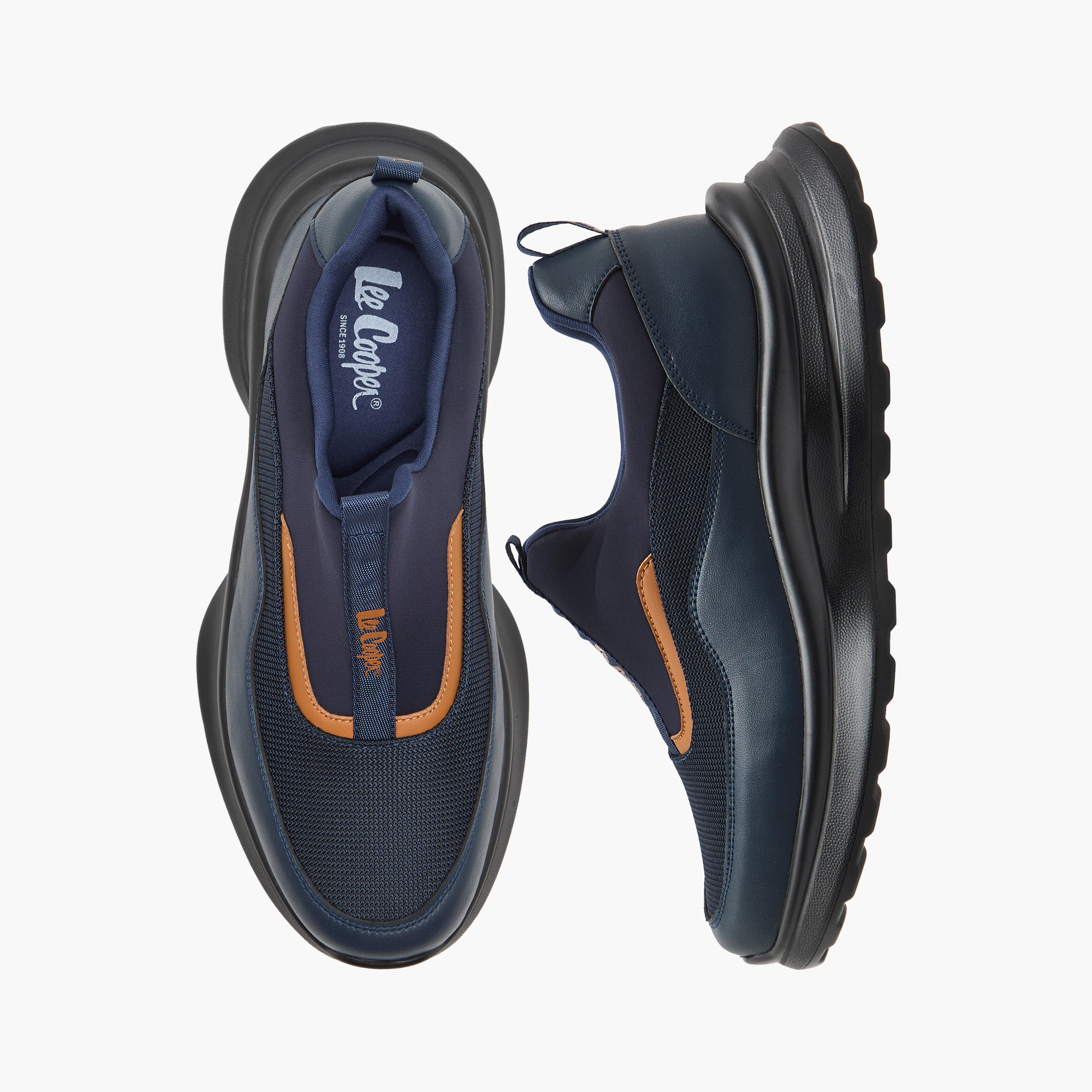 Lee Cooper Men's Panelled Slip-On Sneakers-men-shoes-sneakers-image-1