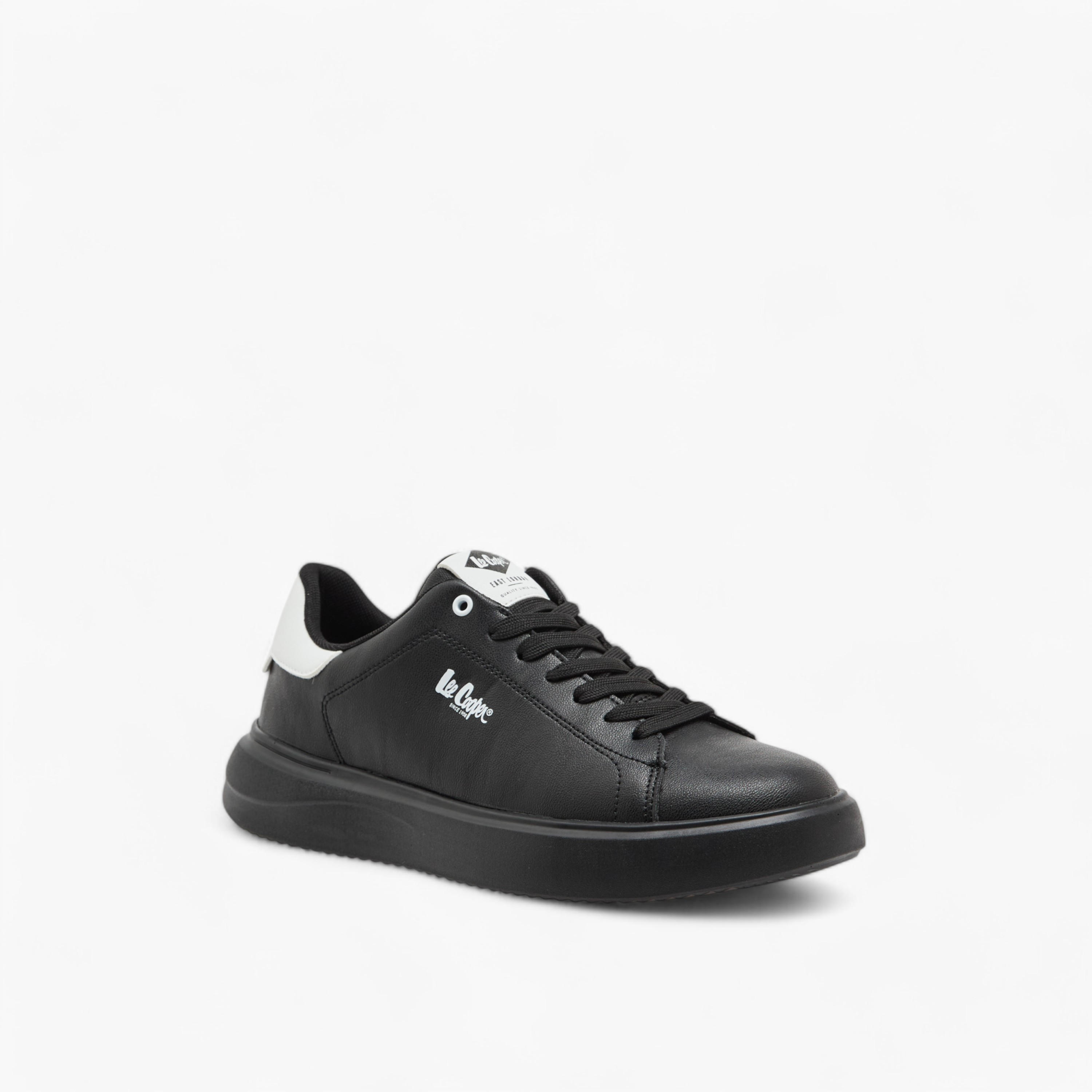 Lee Cooper Men's Logo Print Sneakers with Lace-Up Closure-men-shoes-sneakers-image-2