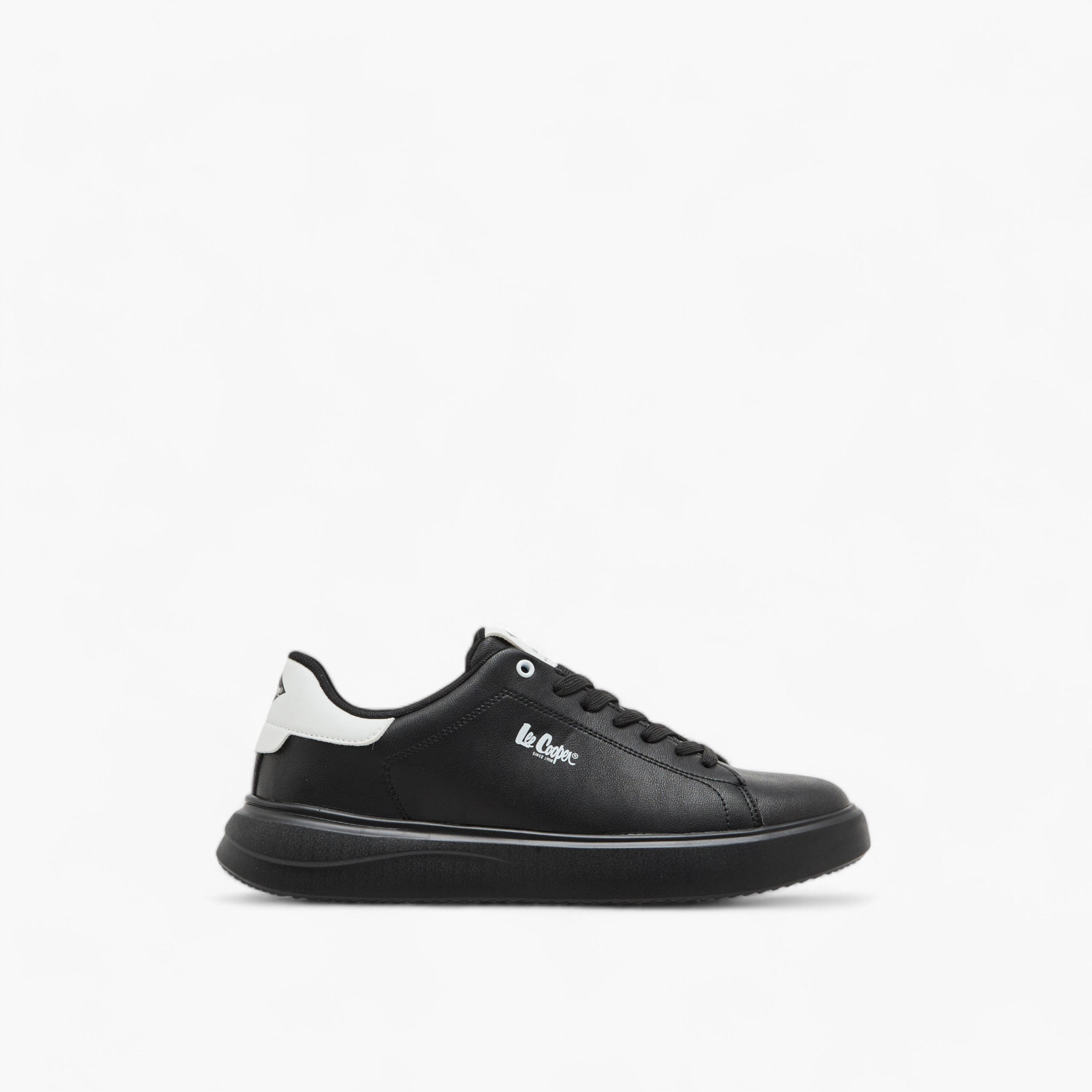 Lee Cooper Men's Logo Print Sneakers with Lace-Up Closure-men-shoes-sneakers-image-3
