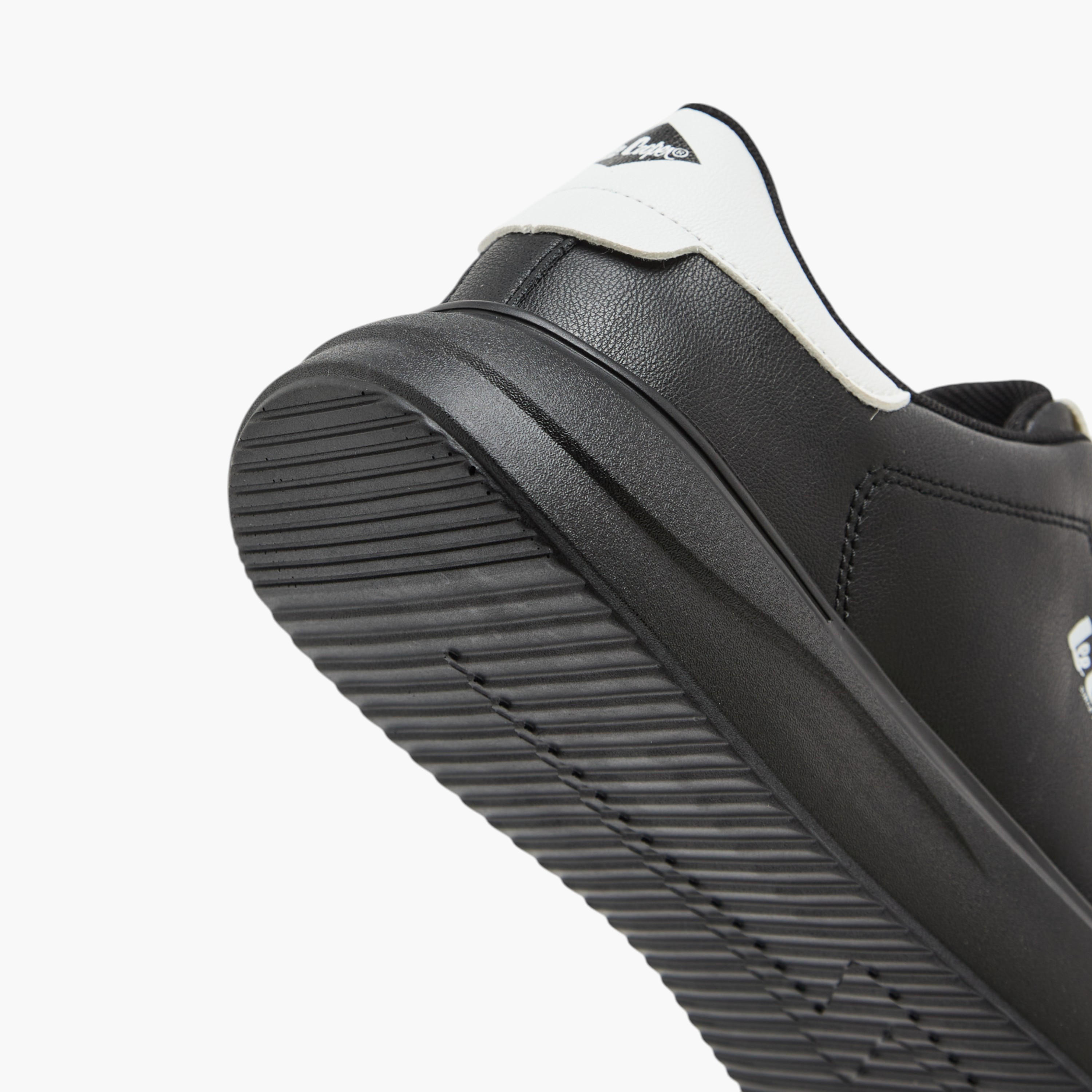 Lee Cooper Men's Logo Print Sneakers with Lace-Up Closure-men-shoes-sneakers-image-5