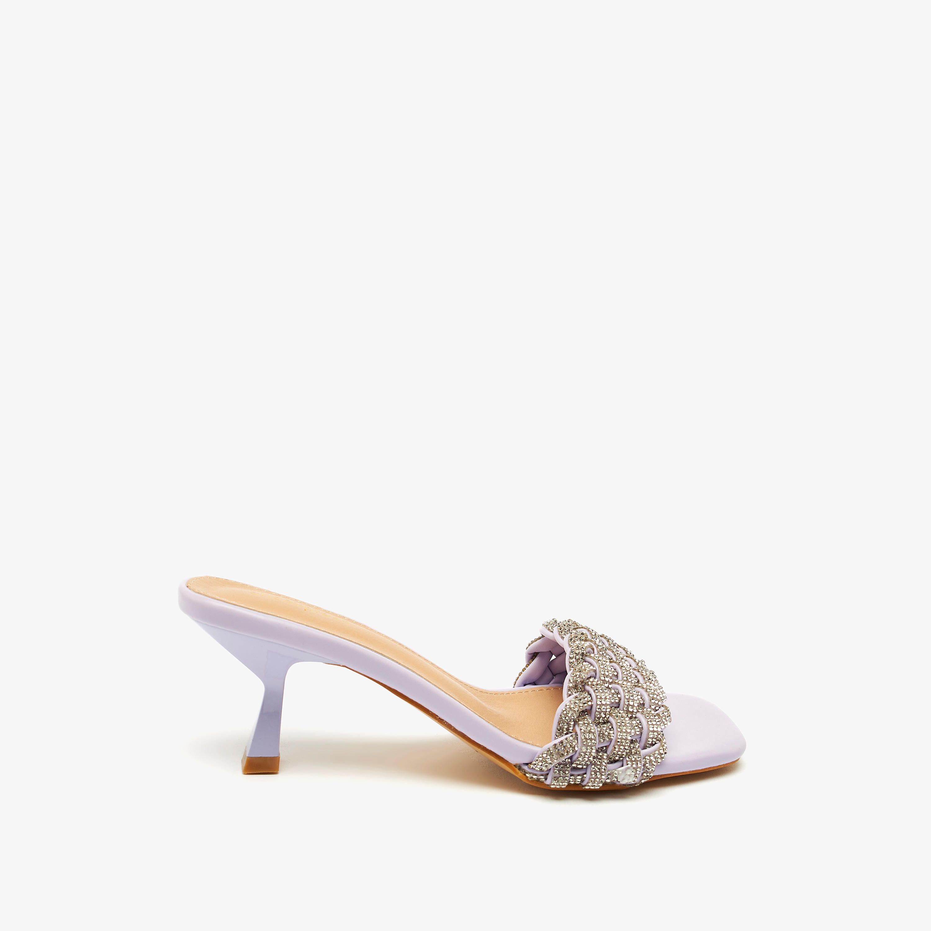 Embellished Open Toe Slip-On Sandals with kitten Heels-women-shoes-heels-image-3