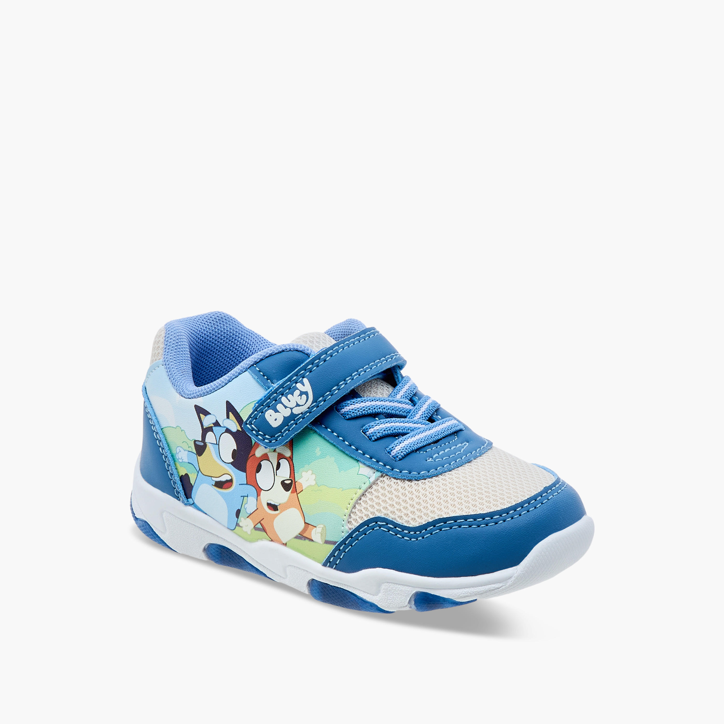 Bluey Printed Light-Up Sneakers with Hook and Loop Closure-boys-shoes-sneakers-image-2
