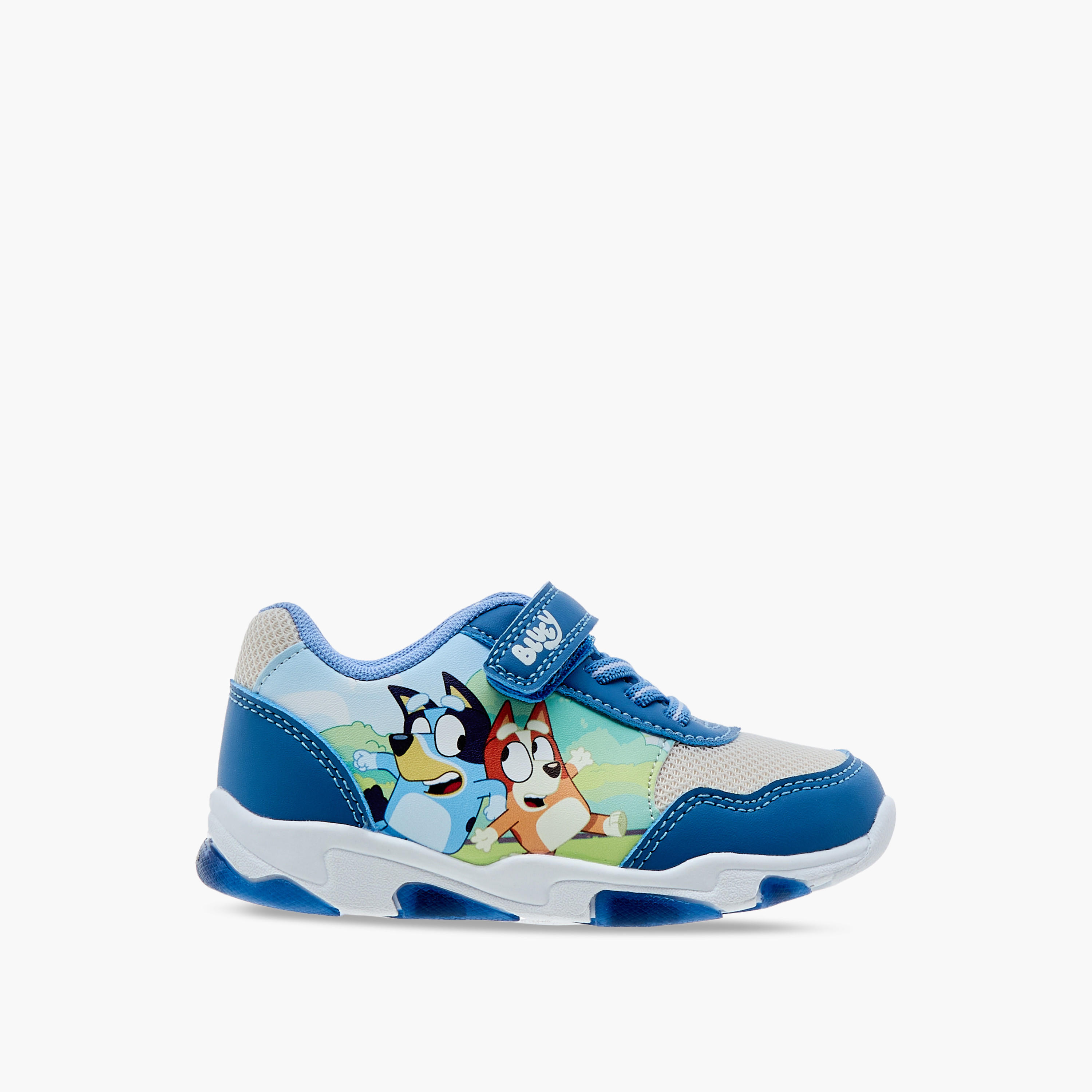 Bluey Printed Light-Up Sneakers with Hook and Loop Closure-boys-shoes-sneakers-image-3