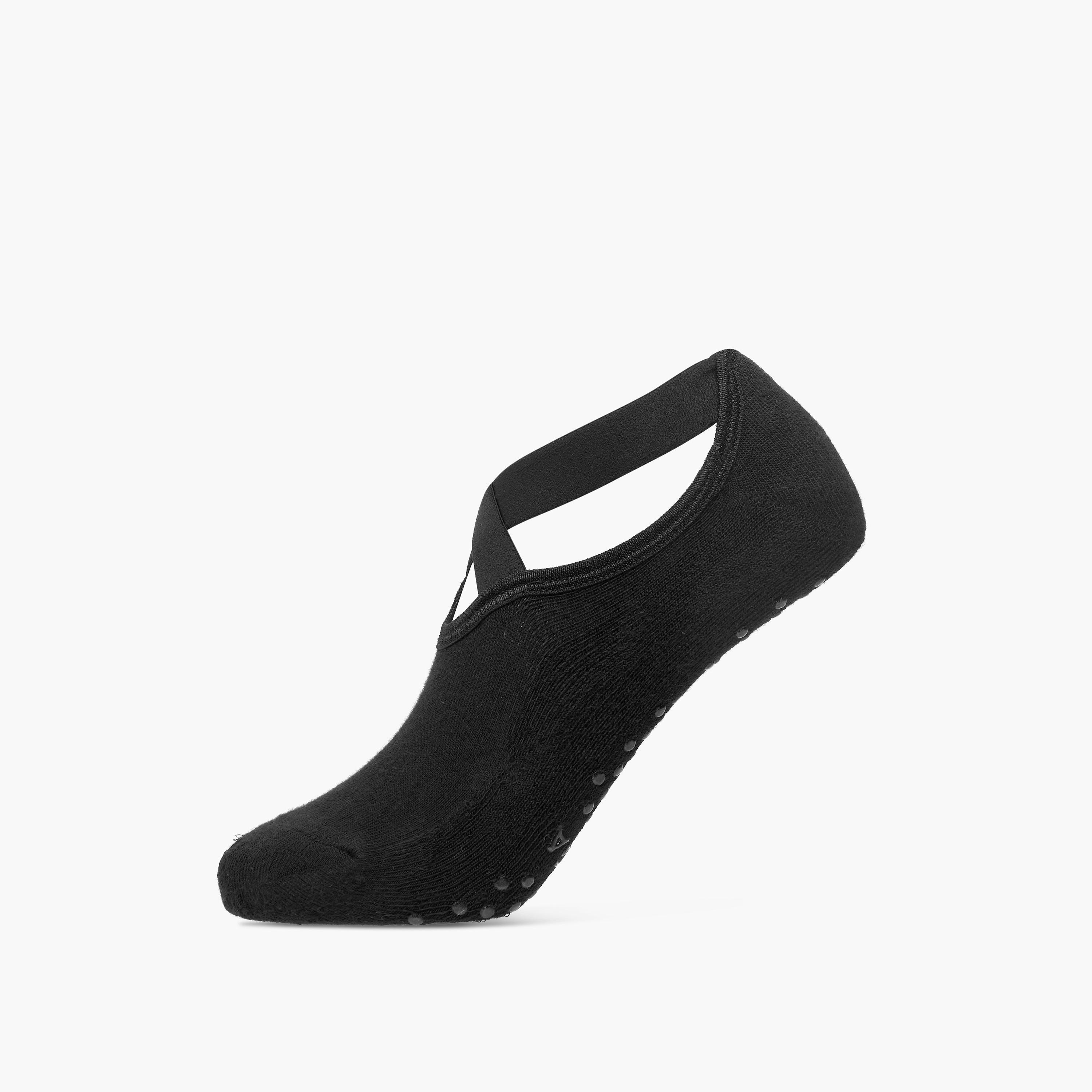 Dash Textured Half Terry Yoga Cushioned Socks-women-socksandstockings-image-1